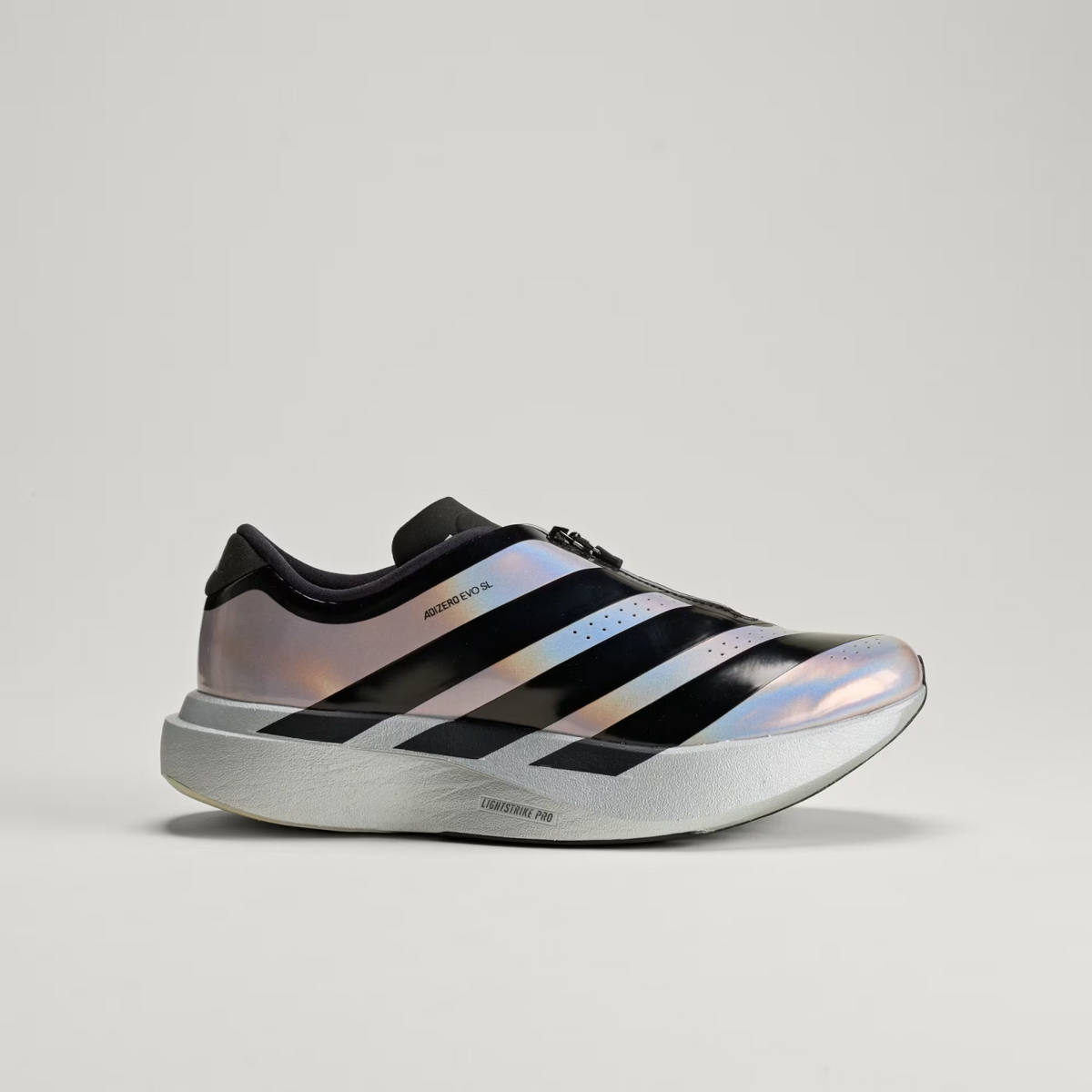 KH7788 adidas Adizero Evo SL Zip "Silver Metallic/Black" (Women's)