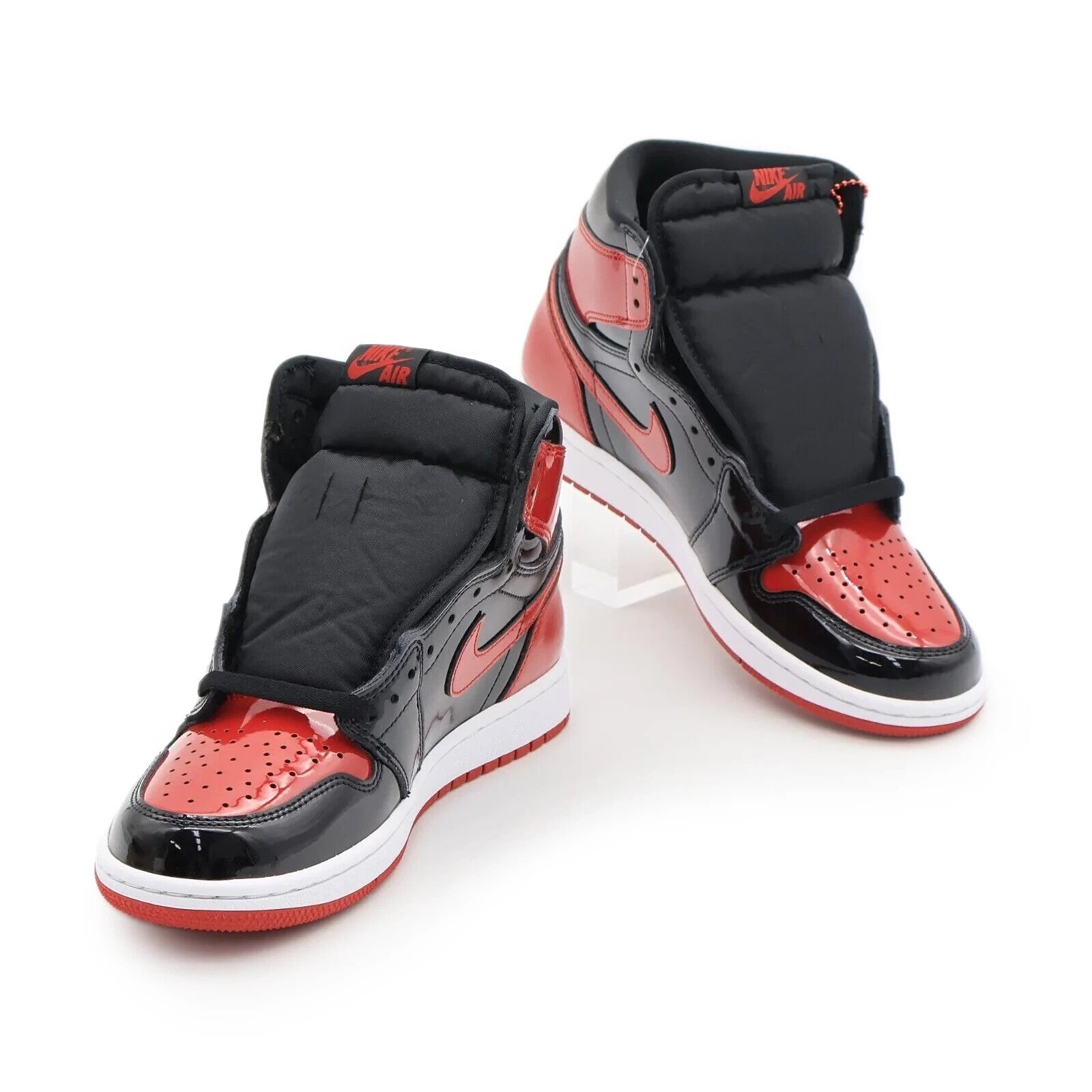 555088-063 Nike Air Jordan 1 Retro High OG Patent Bred Varsity Red Black (Men's)