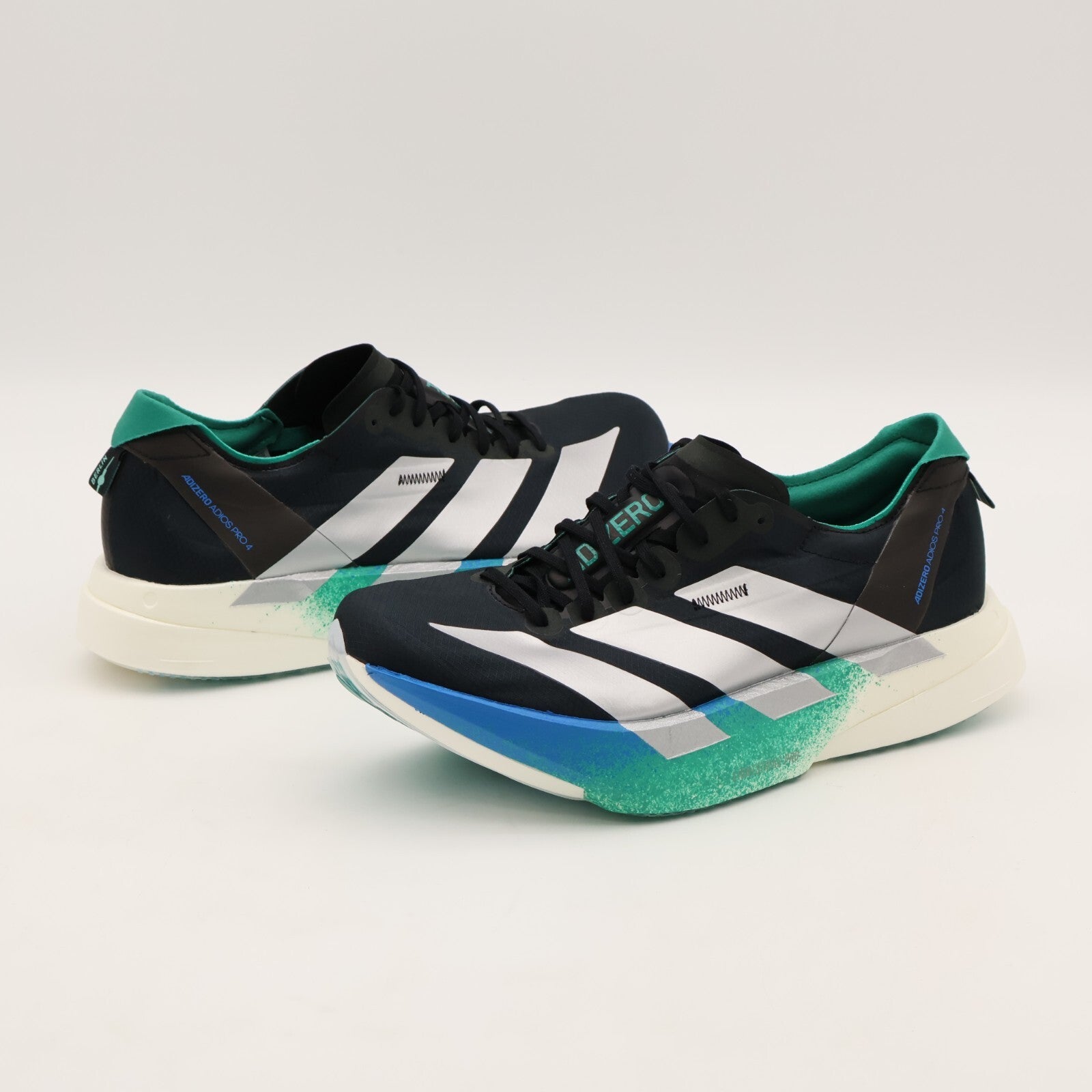 JR6365 adidas Adizero Adios Pro 4 Core Black Matte Silver Glory Green (Men's)