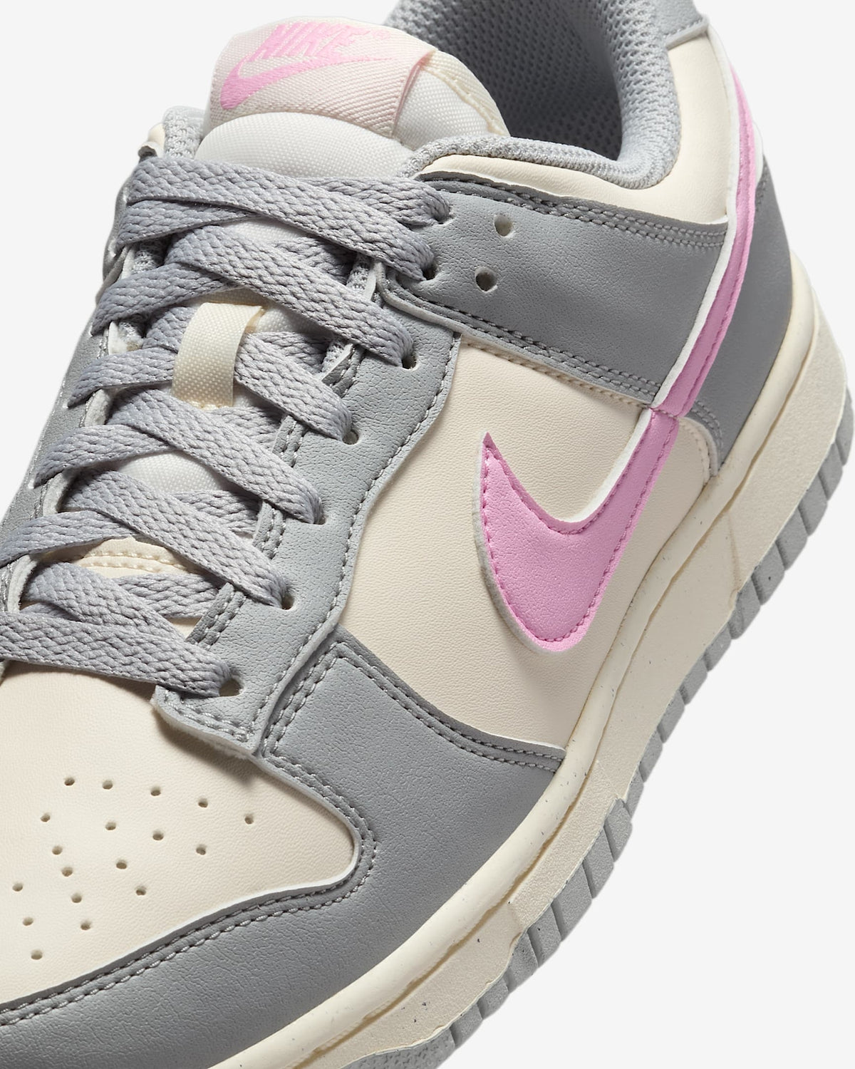 DD1873-002 Nike Dunk Low Next Nature Light Smoke Grey Pink Rise (Women's)