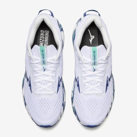 J1GU262382 Mizuno Wave Rider 30 "White/Blue/Sky Blue"