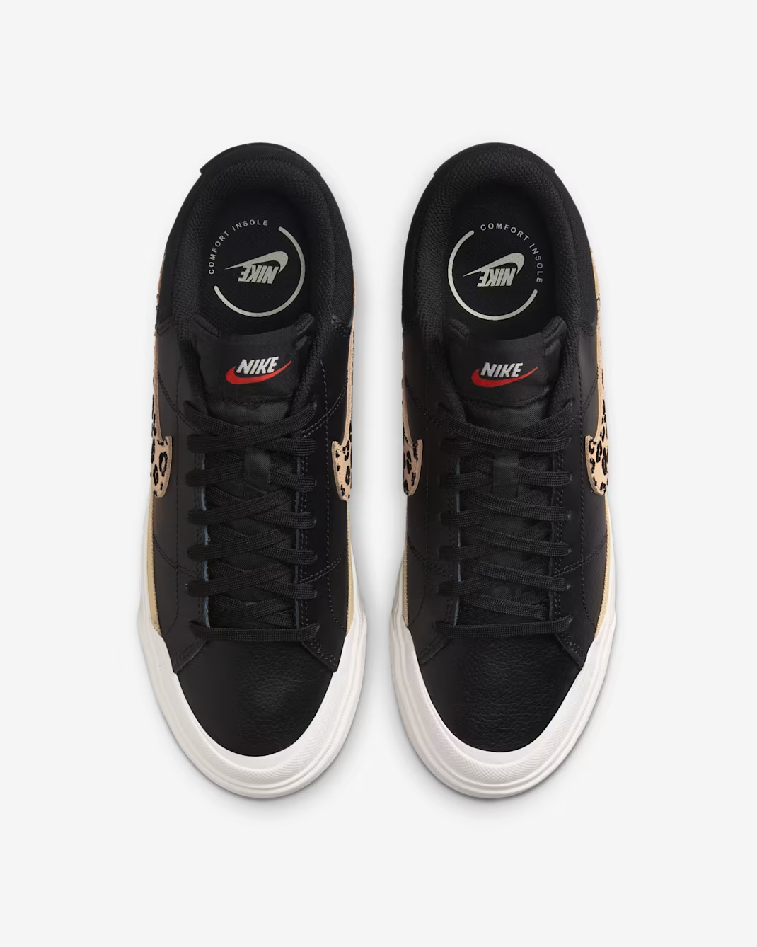 HF9548-001 Nike Court Legacy Lift Black Sail Picante Red Khaki (Women's)
