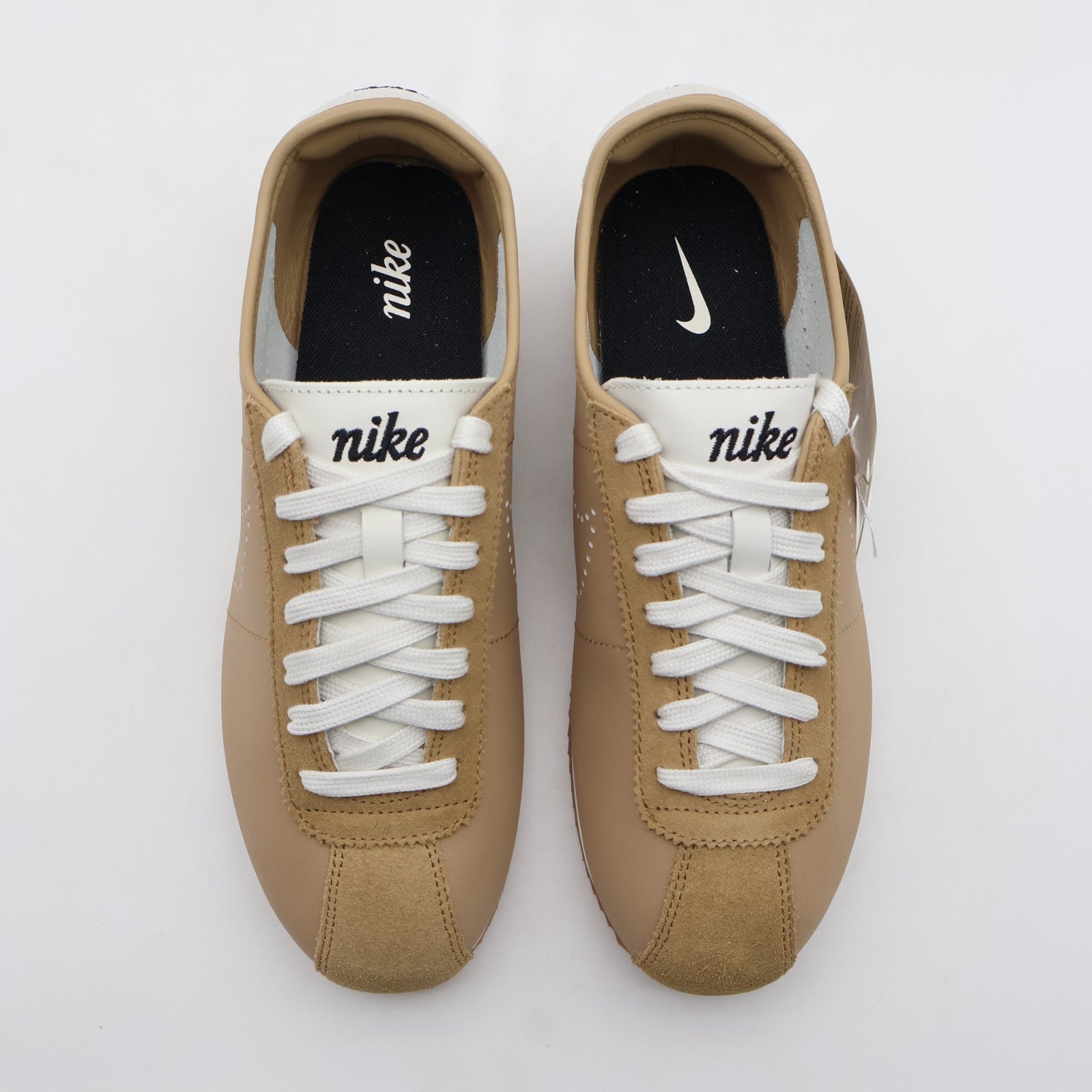 HQ1841-200 Nike Cortez Leather Pale Shale Sail Gum Medium Brown Black (Women's)