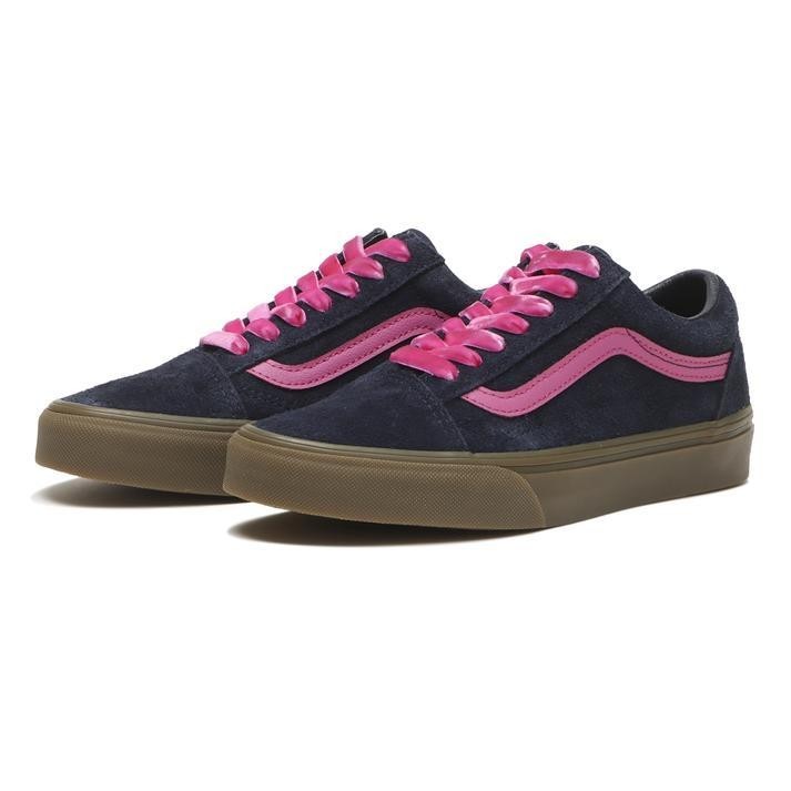 VN000E9T3E0 Vans Old Skool Hairy Suede Navy Pink (Men's)