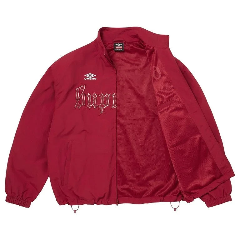 Supreme x Umbro Rhinestone Track Jacket Red