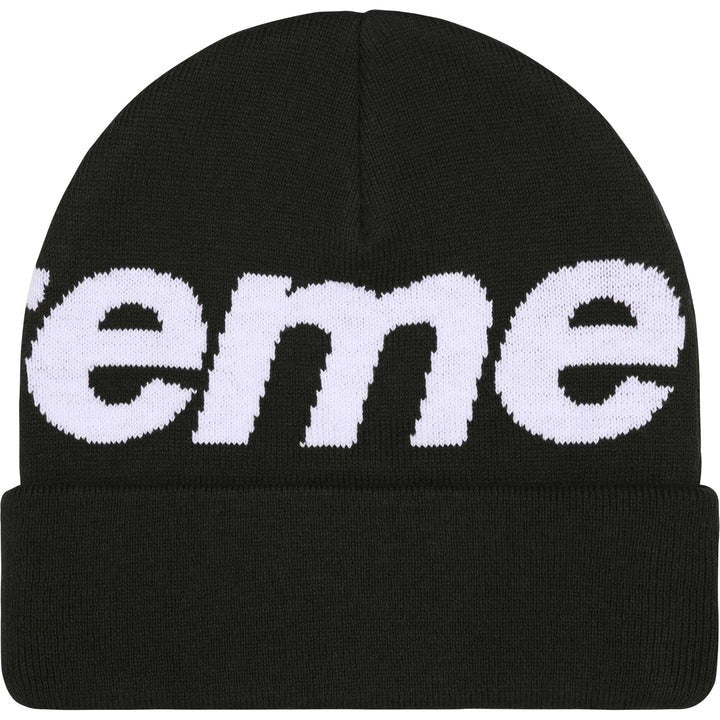 Supreme Big Logo Beanie Black
