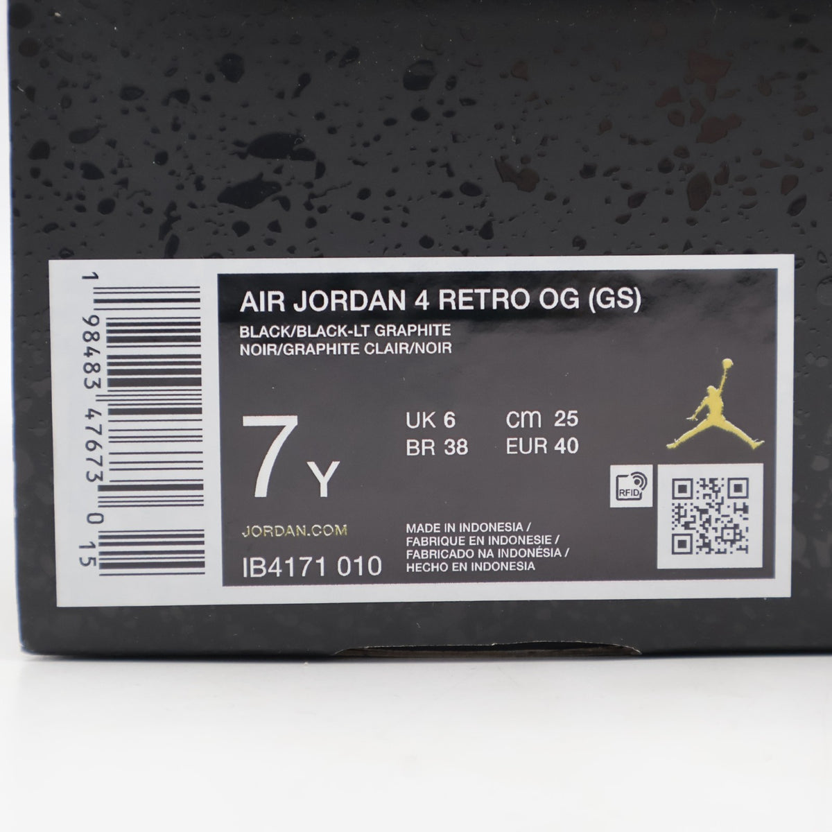 IB4171-010 Nike GS Air Jordan 4 Black Cat (2025)