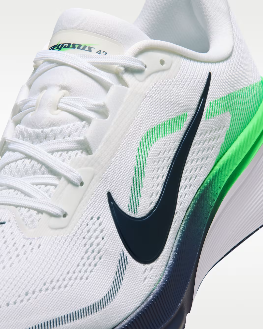 IB1873-107 Nike Pegasus 42 "White/Green Spark" (Men's)