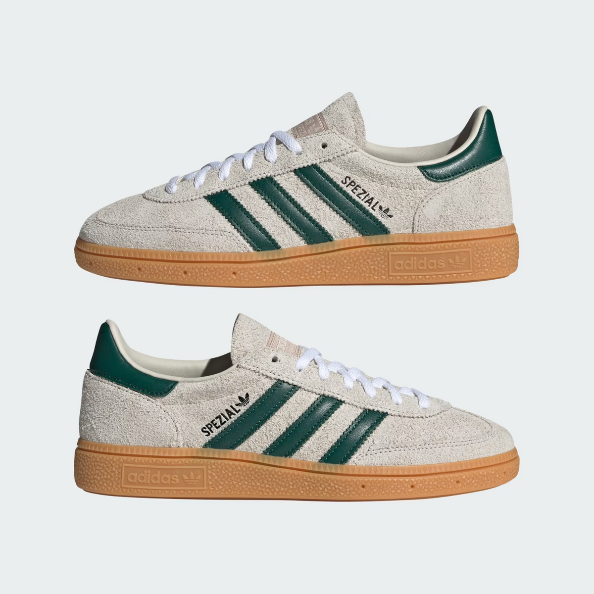 JS0242 adidas Originals  Handball Spezial Alumina Collegiate Green Gum (Women's)