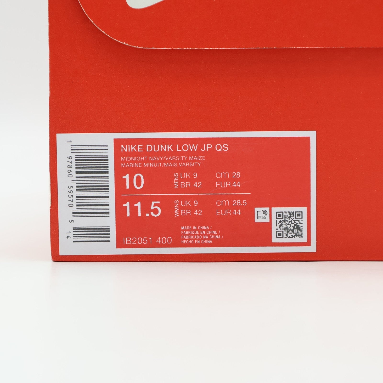 IB2051-400 Nike Dunk Low CO.JP What The Midnight Navy and Varsity Red (Men's)
