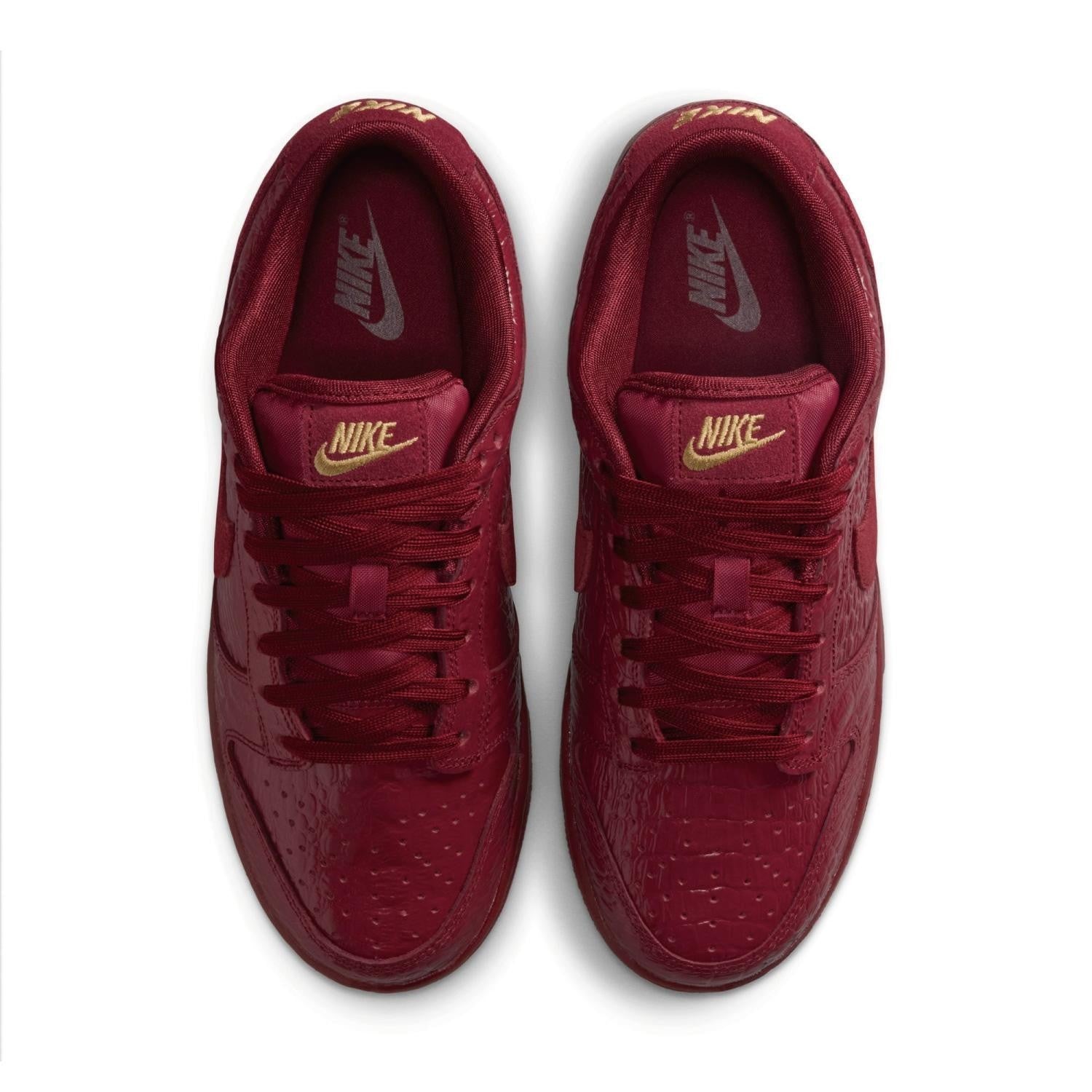 HV4388-600 Nike Dunk Low Crocodile Team Red (Women's)