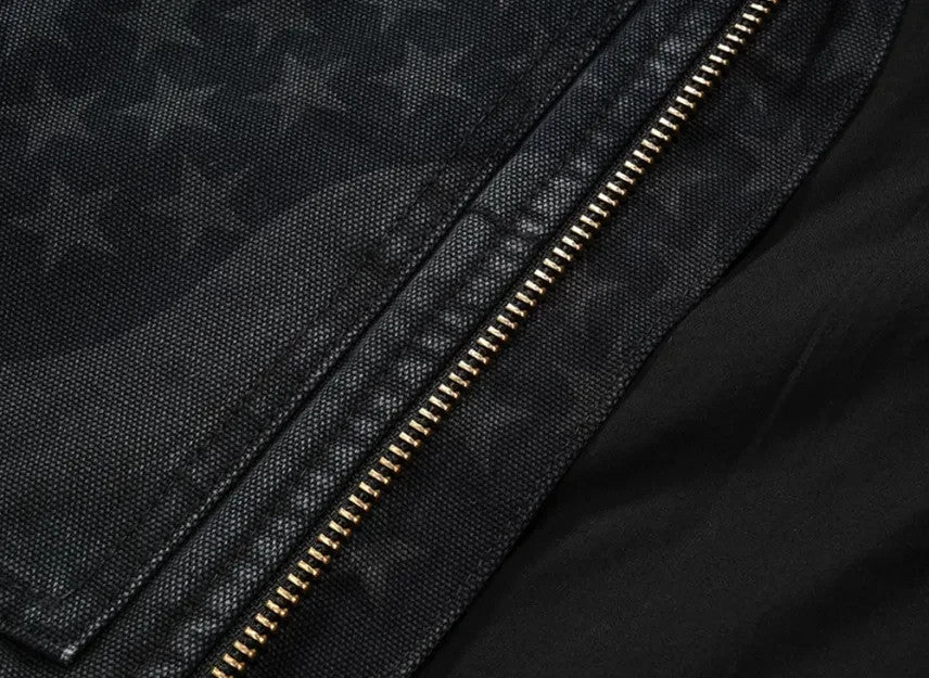 Supreme Flag Quilted Hooded Work Jacket "Black"