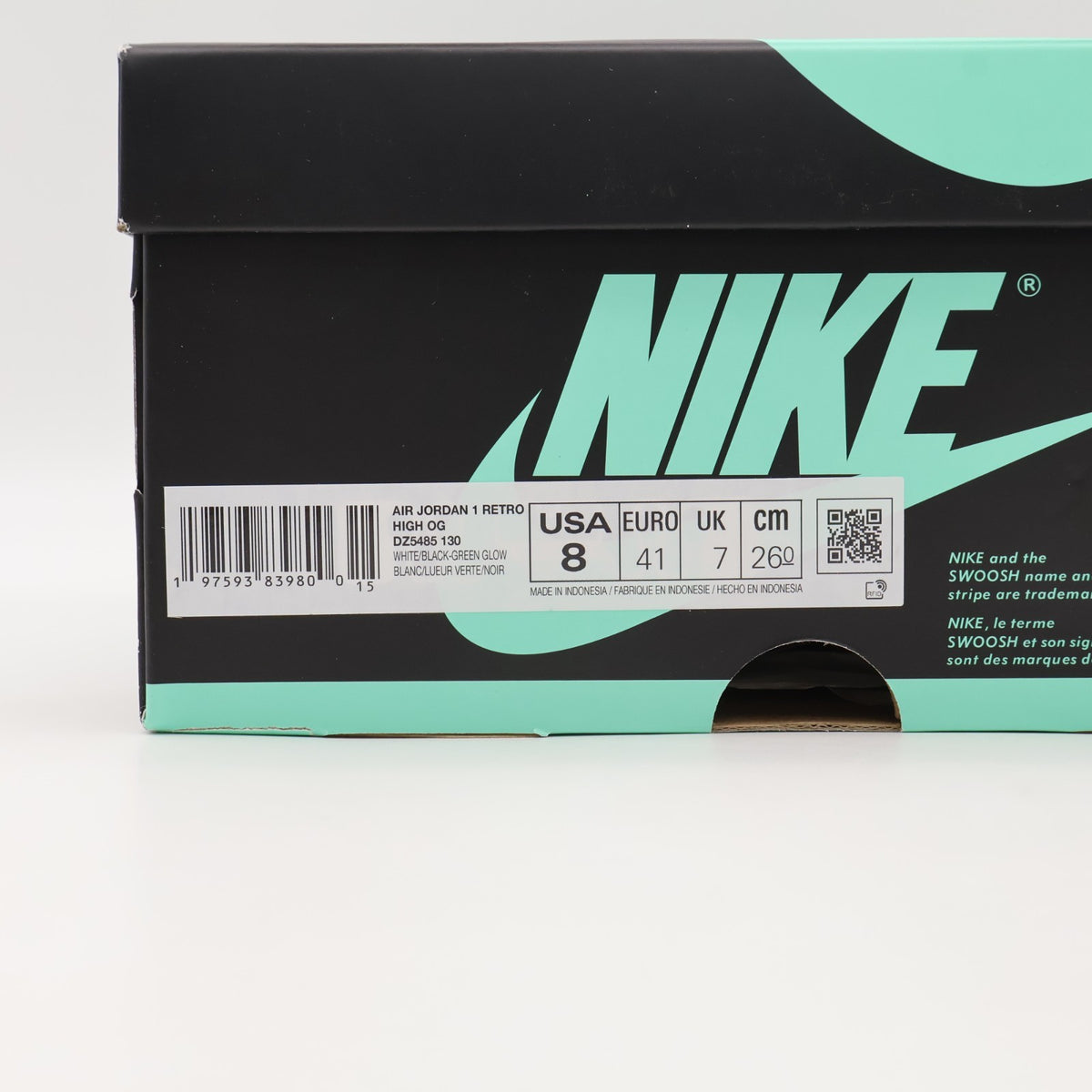 DZ5485-130 Nike Air Jordan 1 High OG Green Glow (Men's)