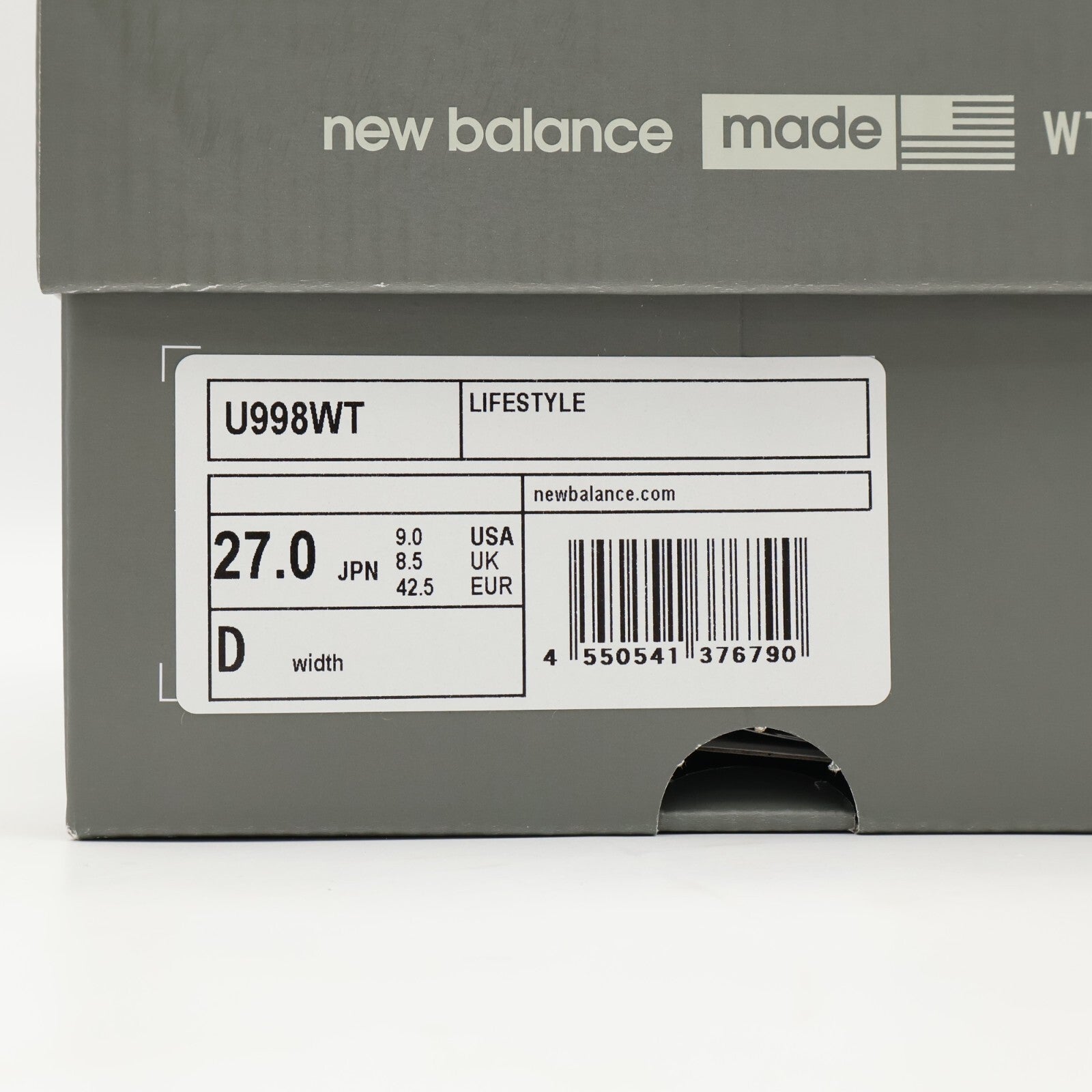 U998WT WTAPS New Balance 998 Gray (Men's)