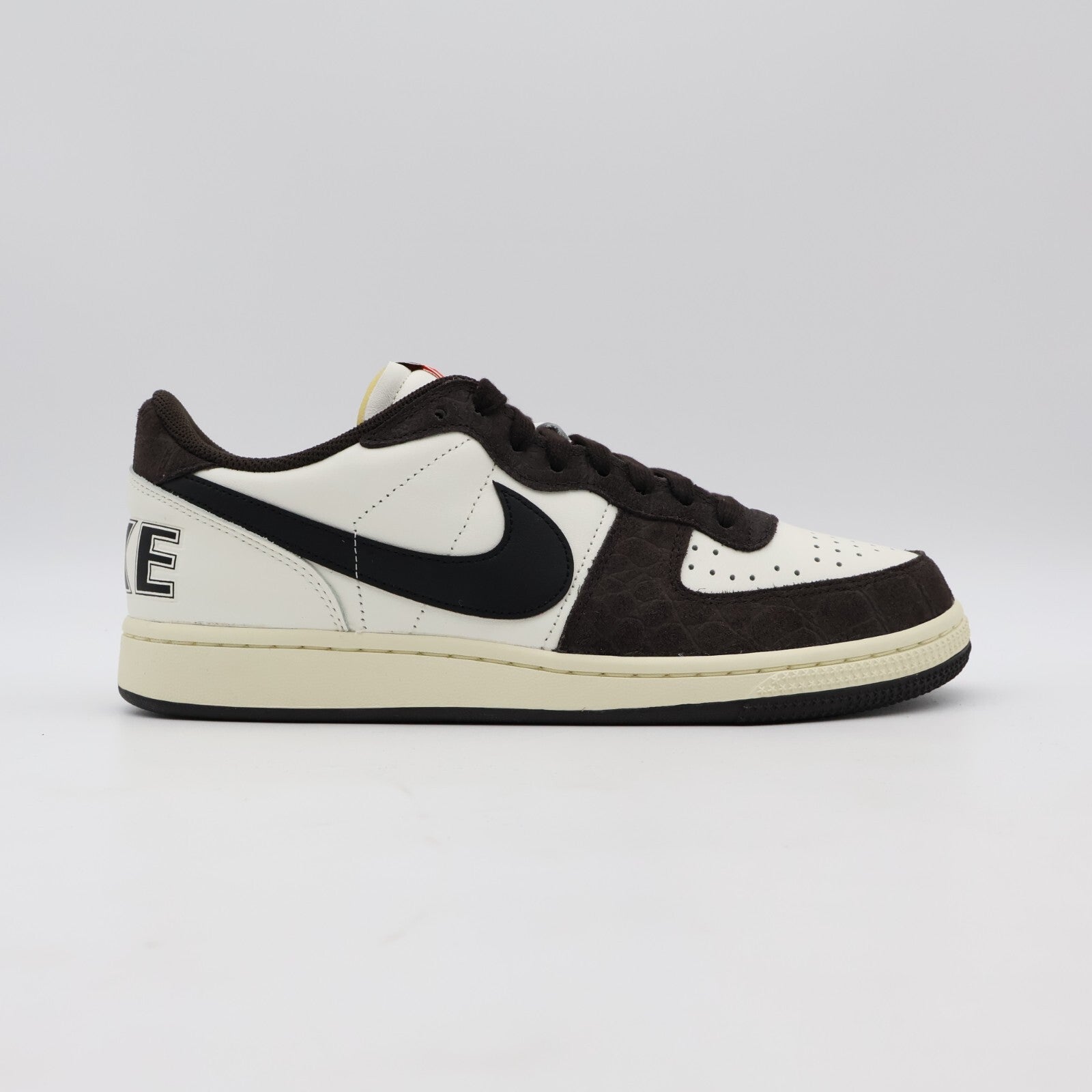 FN7815-200 Nike Terminator Low Croc Velvet Brown Black Sail Coconut Milk (Men's)