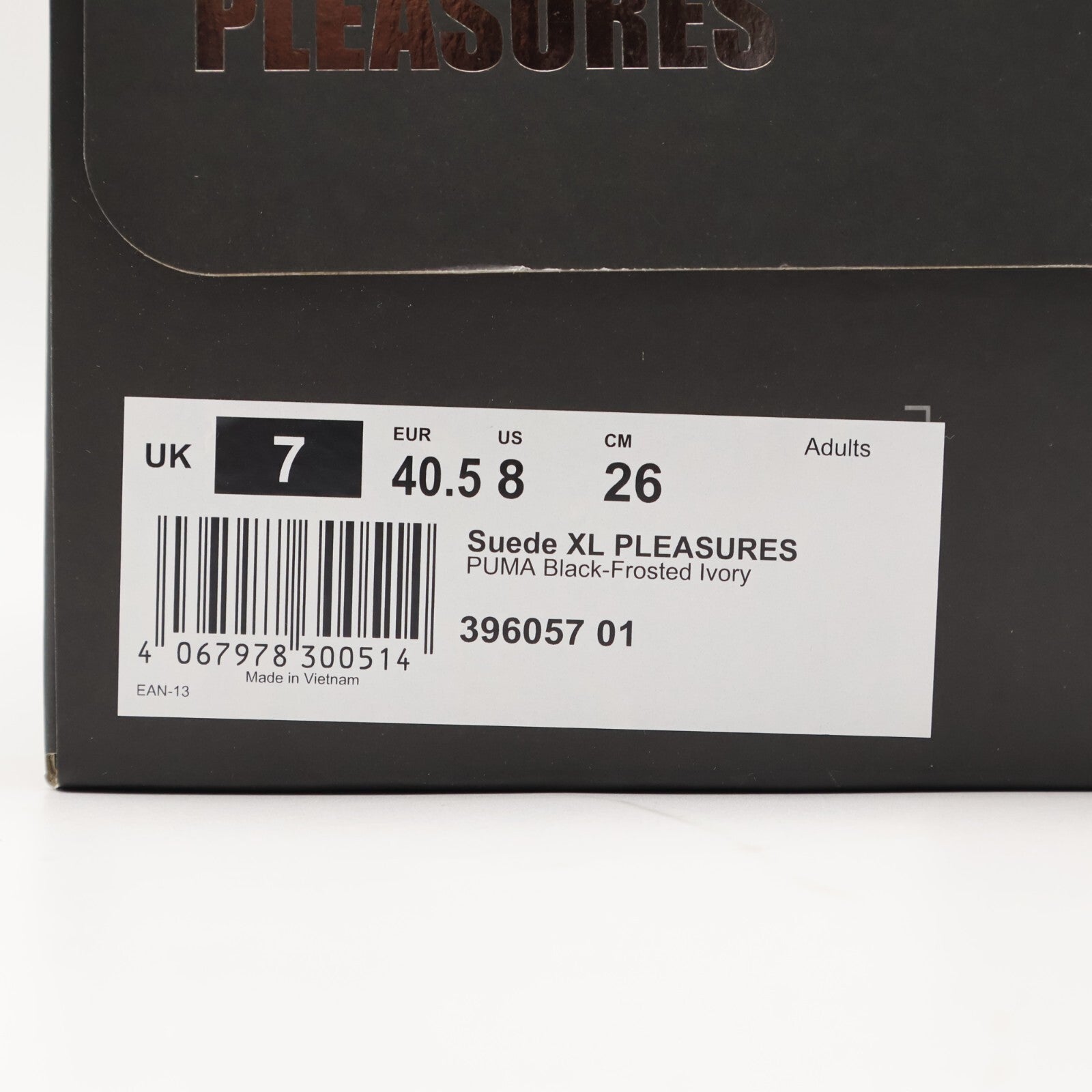 396057-01 PLEASURES Puma Suede XL Black (Men's)