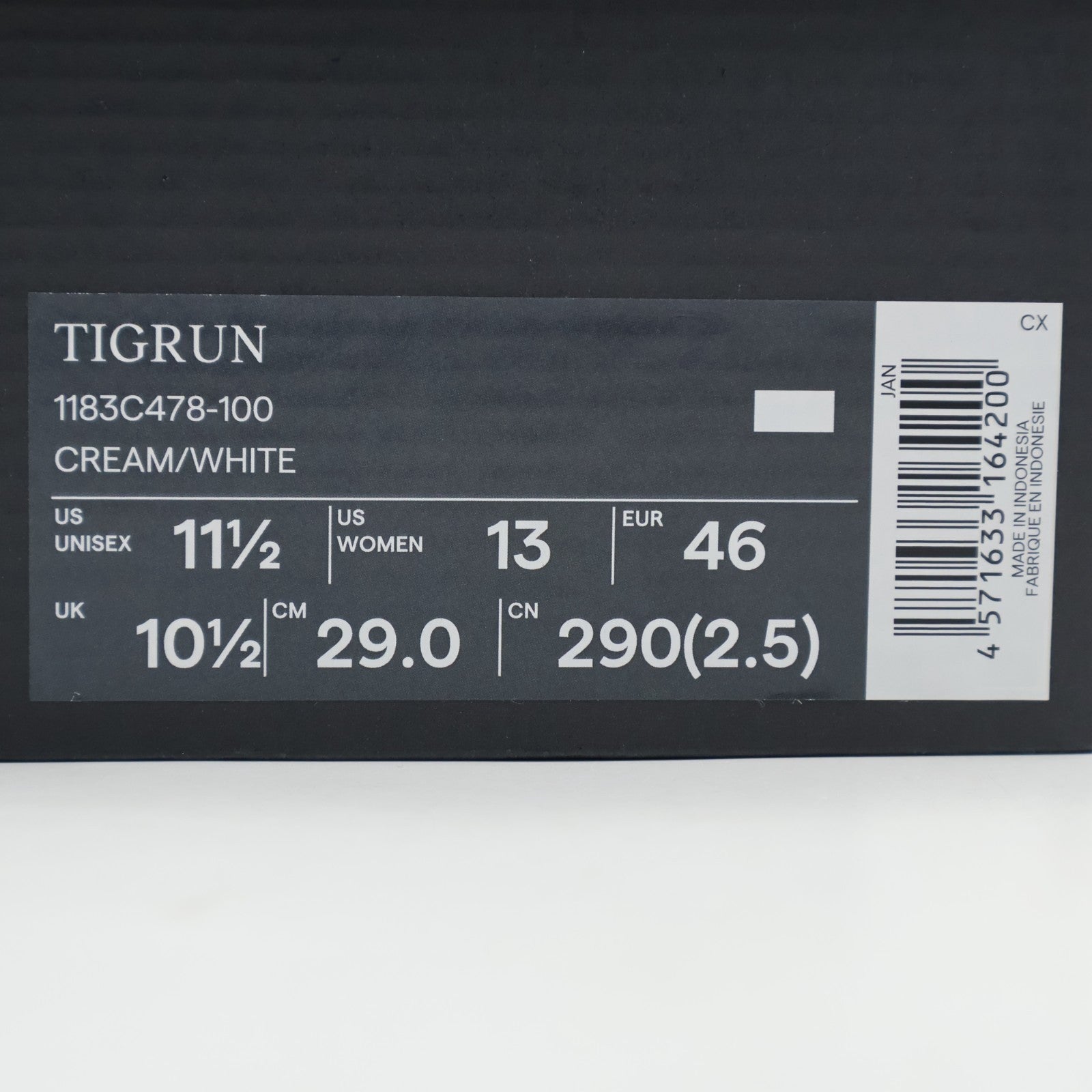 1183C478-100  Onitsuka Tiger Tigrun Cream White (Men's)