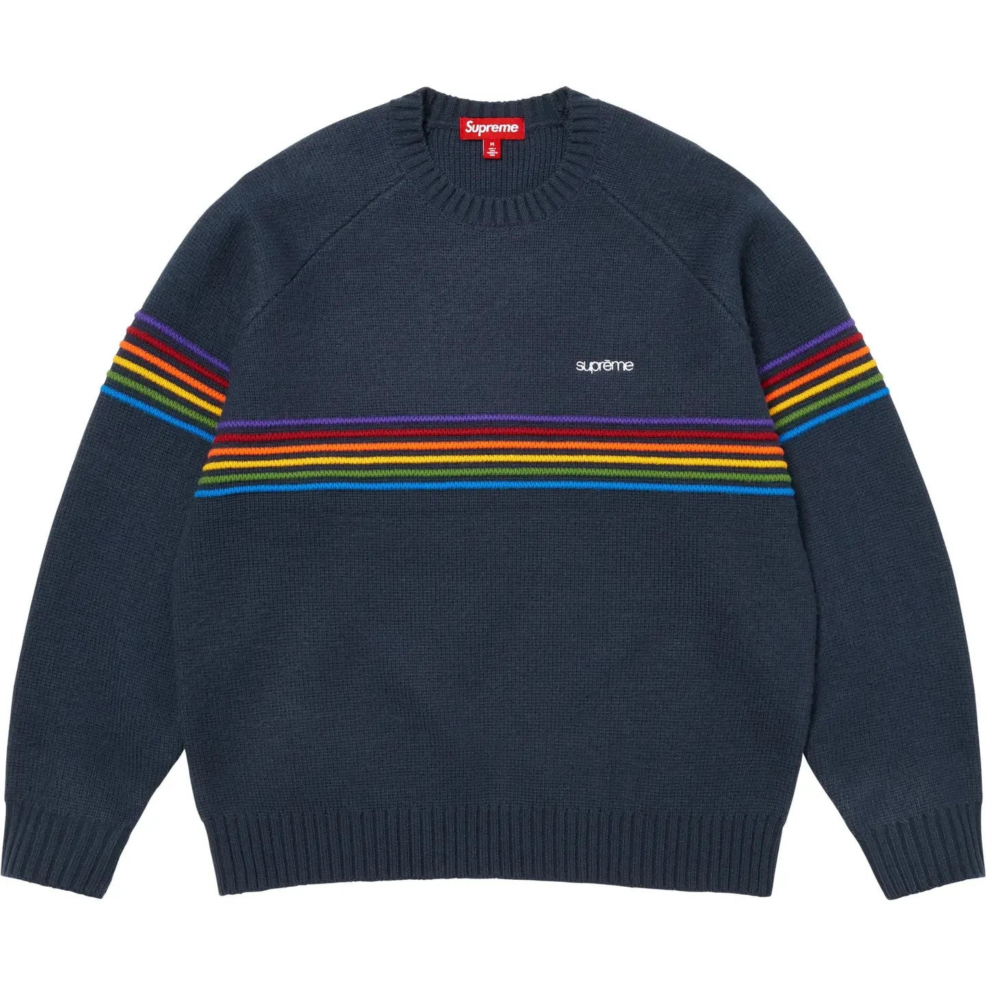 Supreme Raised Stripe Sweater Navy