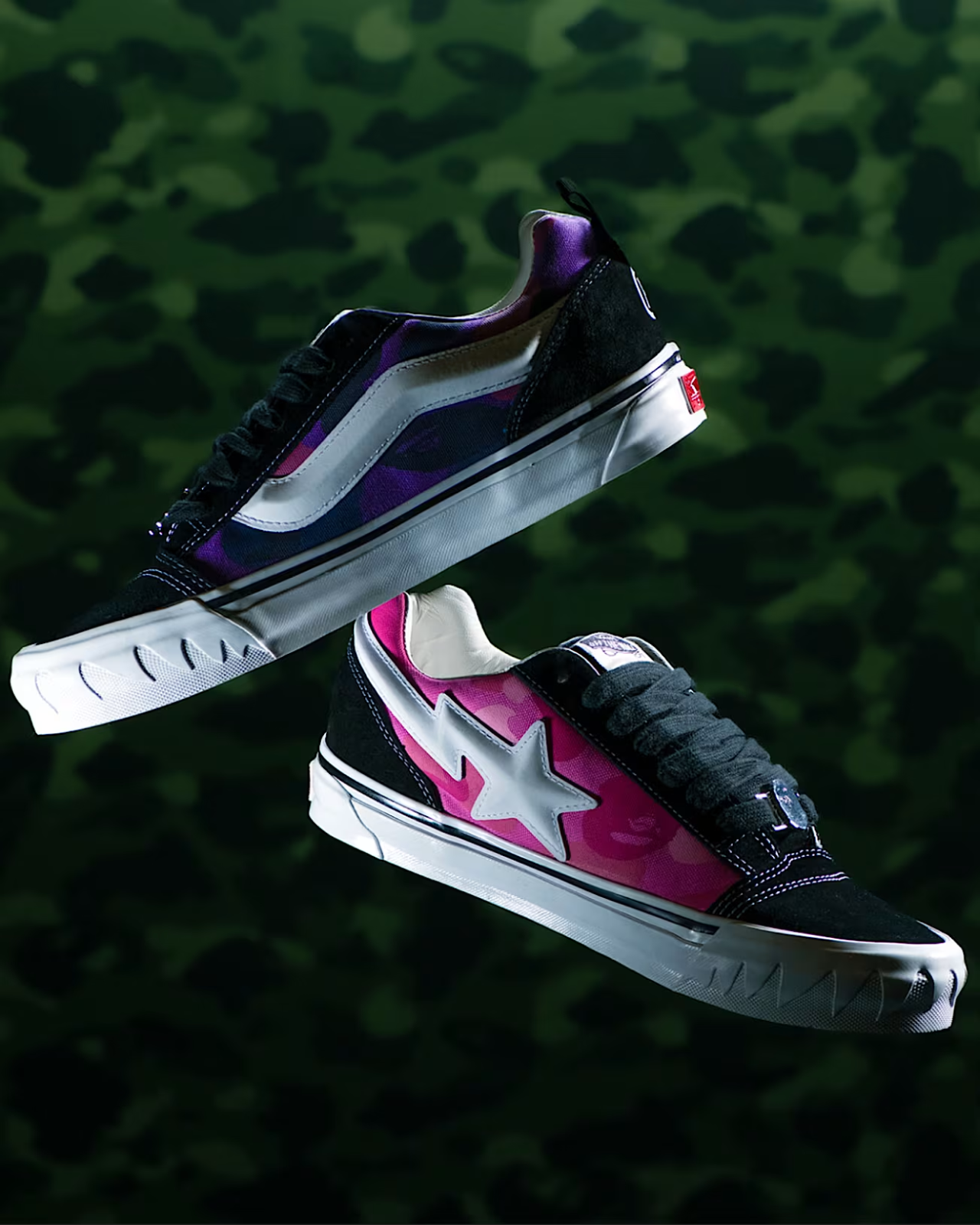 VN000Z39W09 A BATHING APE Ã Vans Premium Knu Skool "Camo Green" (Men's)