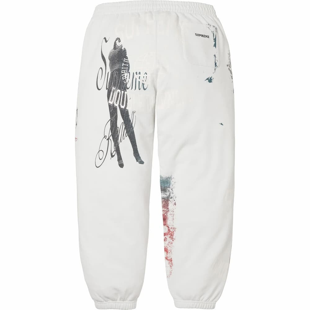 Supreme Overprint Sweatpant White