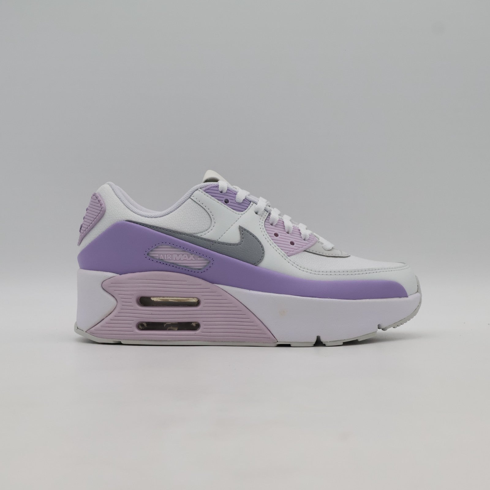 FD4328-113 Nike Air Max 90 LV8 White Hydrangeas Summit White Wolf Grey (Women's)