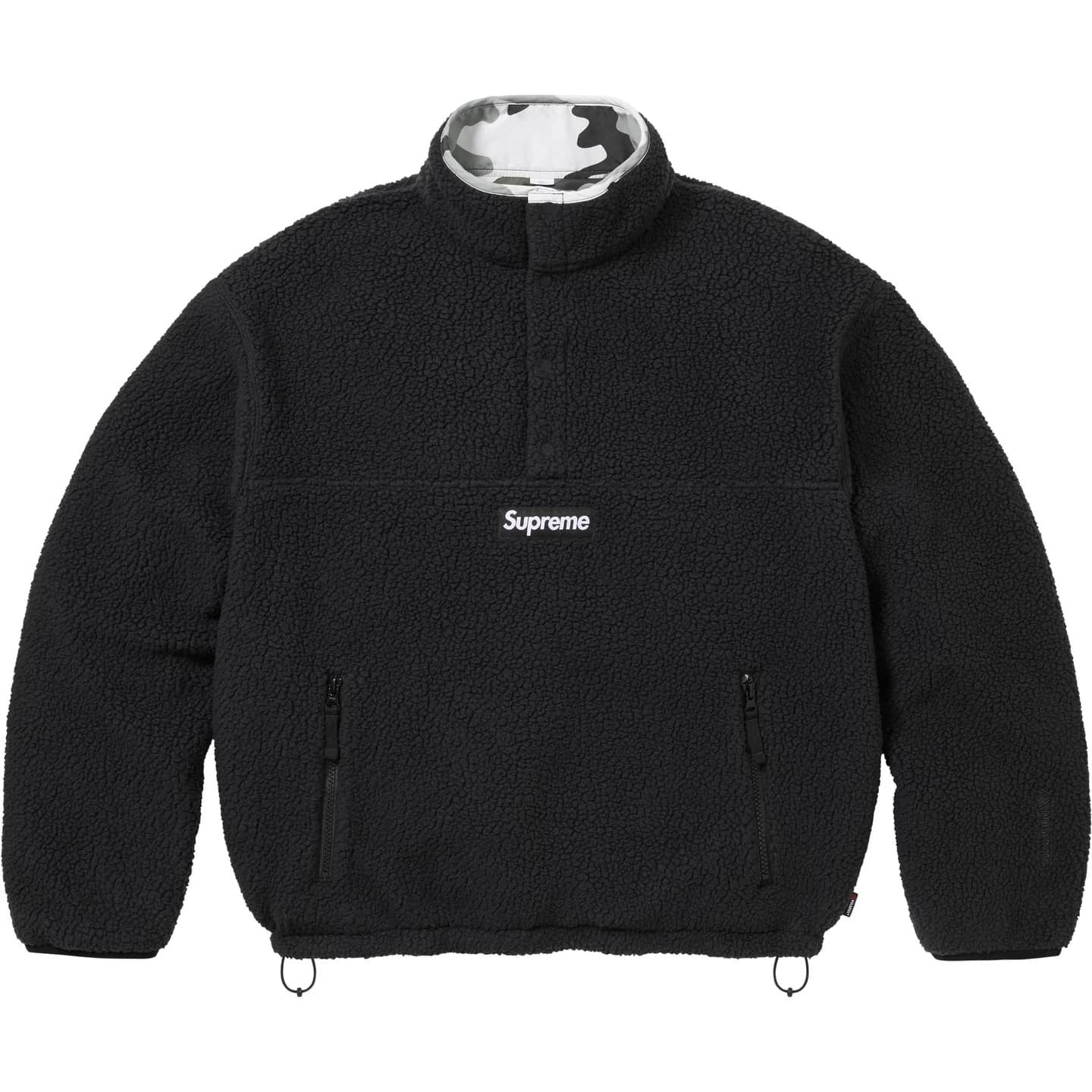 Supreme Polartec Shearling Reversible Pullover Black