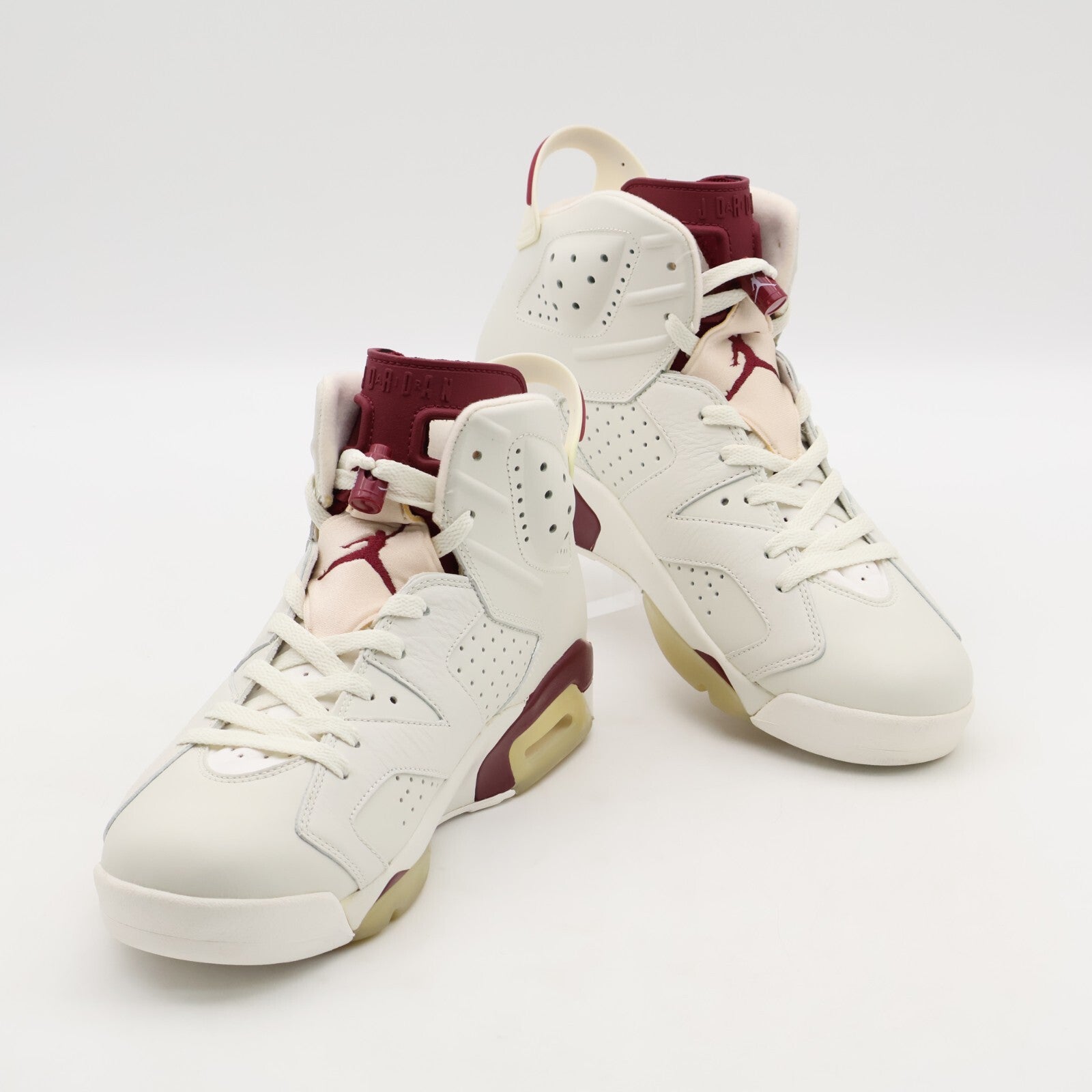 384664-116 Nike Air Jordan 6 Retro Maroon White Red Cream Ivory Burgundy Wine
