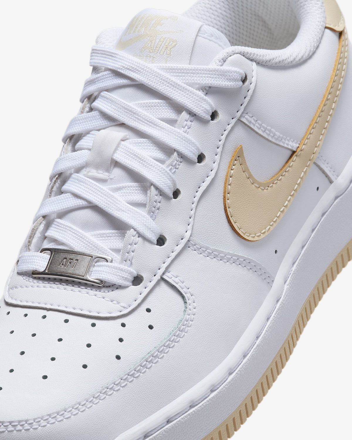 FV5948-118 Nike GS Air Force 1 White White Light Khaki