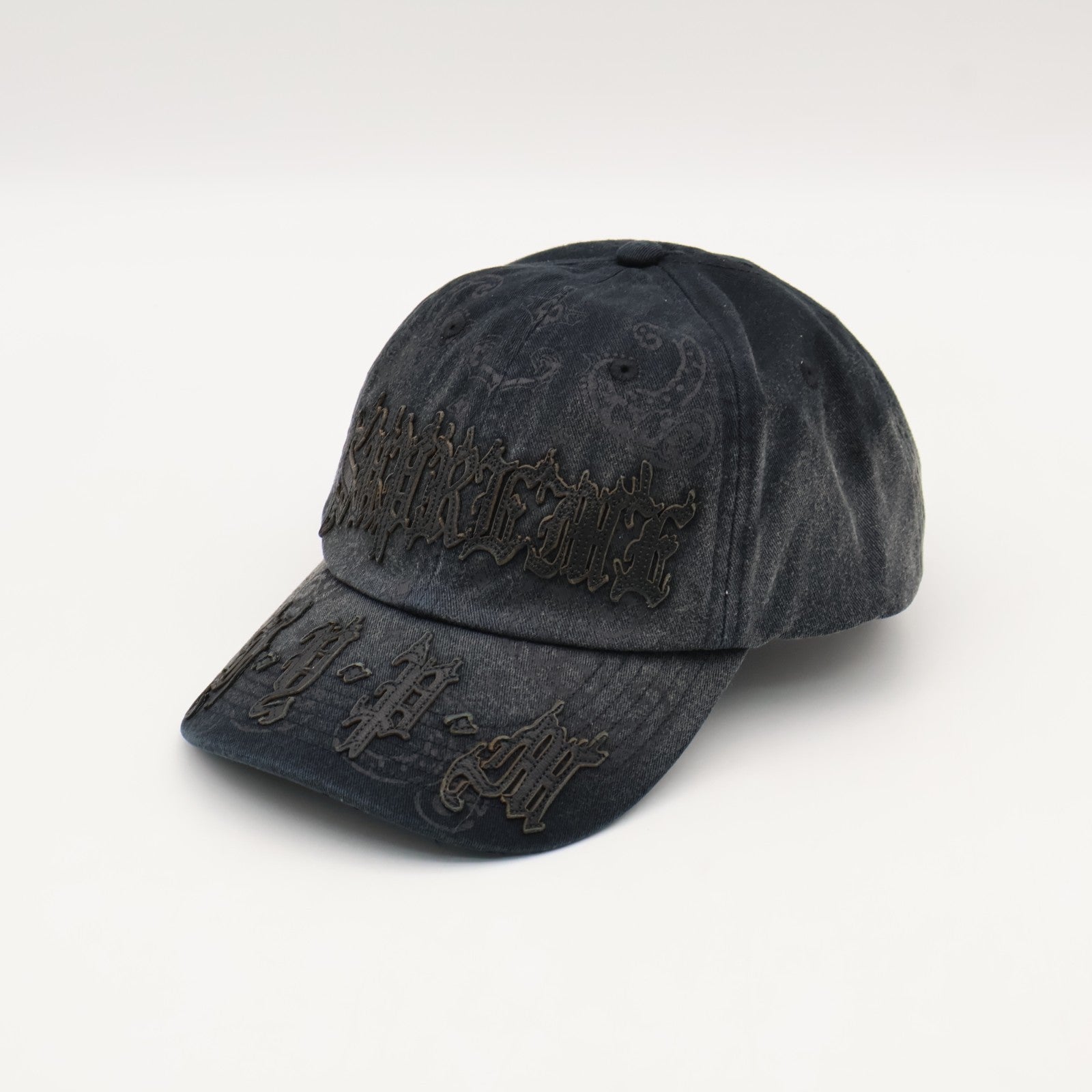 Supreme Leather Applique 6-Panel Black