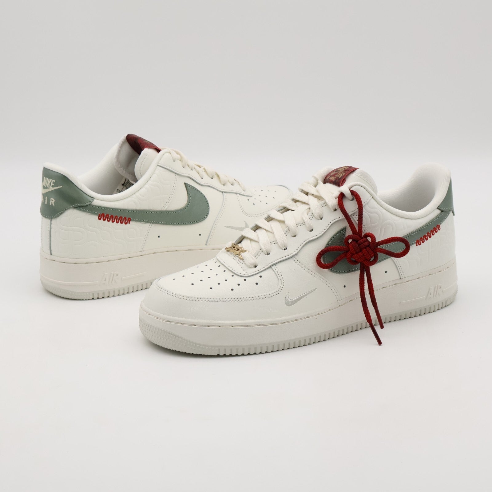 HV5979-130 Nike Air Force 1 Low '07 Sail Light Bone University Red (Men's)