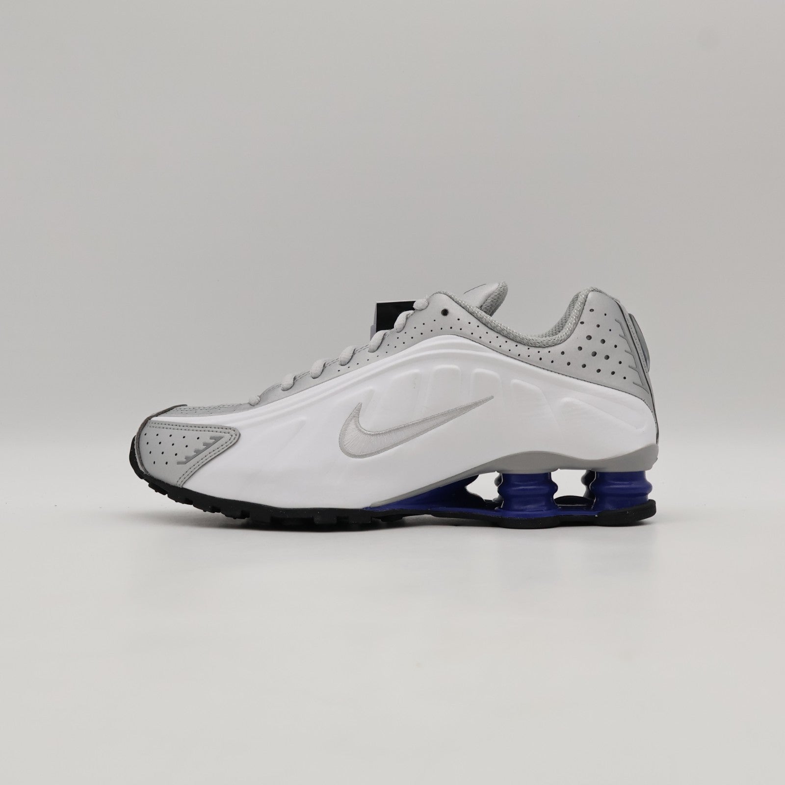 HQ1988-102 Nike Shox R4 Metallic Silver White Deep Royal Blue (Men's)