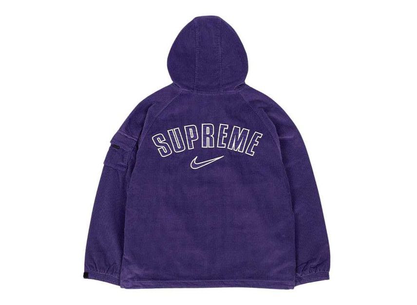 Supreme Nike Arc Corduroy Hooded Jacket Purple