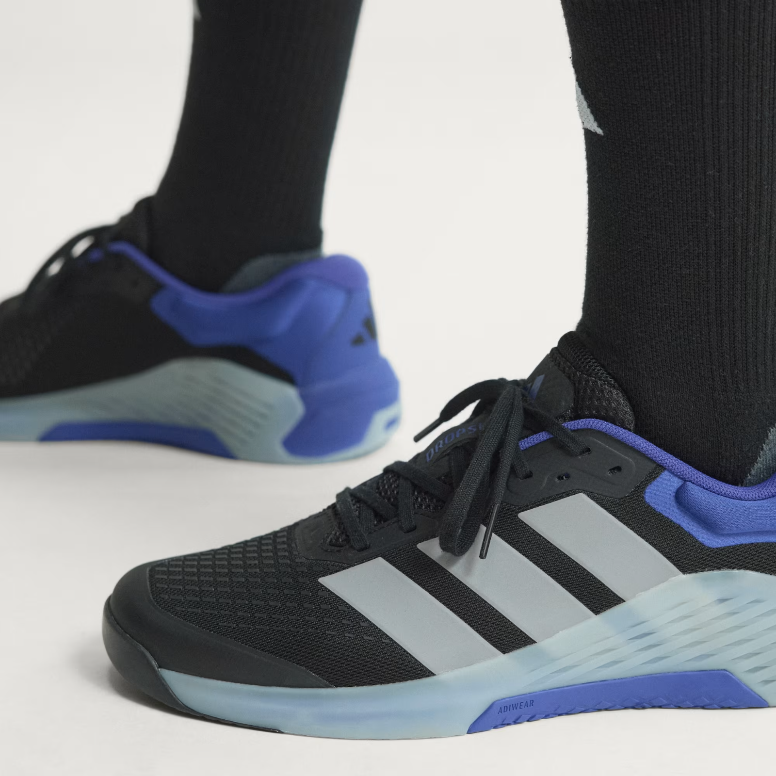 KJ6610 adidas Dropset 4 Training "Core Black/Halo Silver/Pure Purple" (Men's)