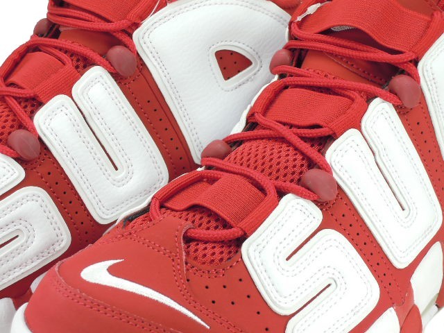 902290-600 Supreme Ã Nike Air More Uptempo "White/Red" (Men's)