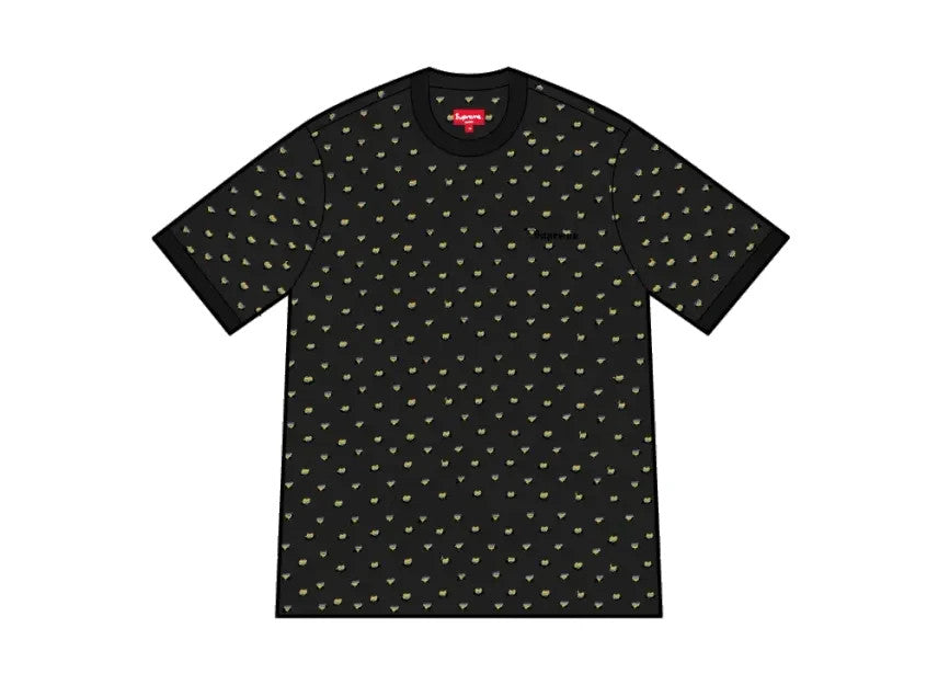 Supreme Hearts Intarsia Ringer Tee "Black"
