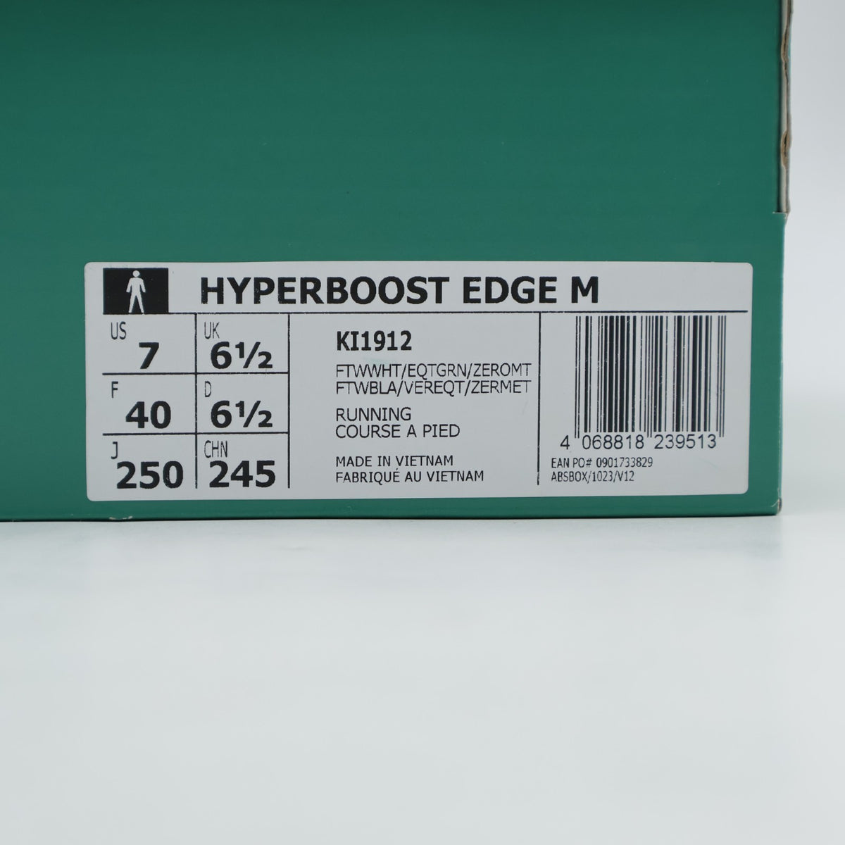 KI1912 adidas Hyperboost Edge Running Cloud White Equipment Green (Men's)