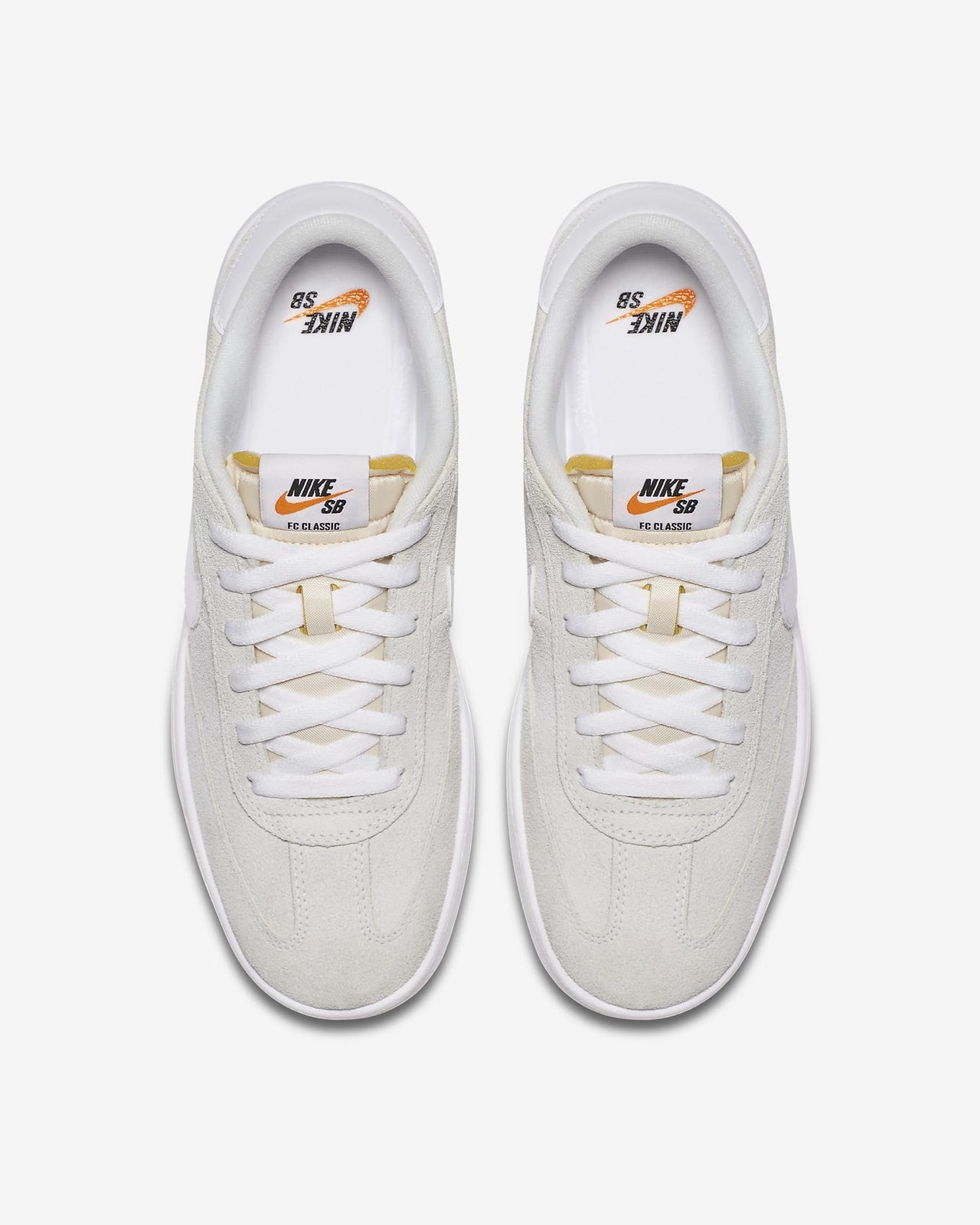 909096-111 Nike SB FC Classic Summit White White Vivid Orange (Men's)