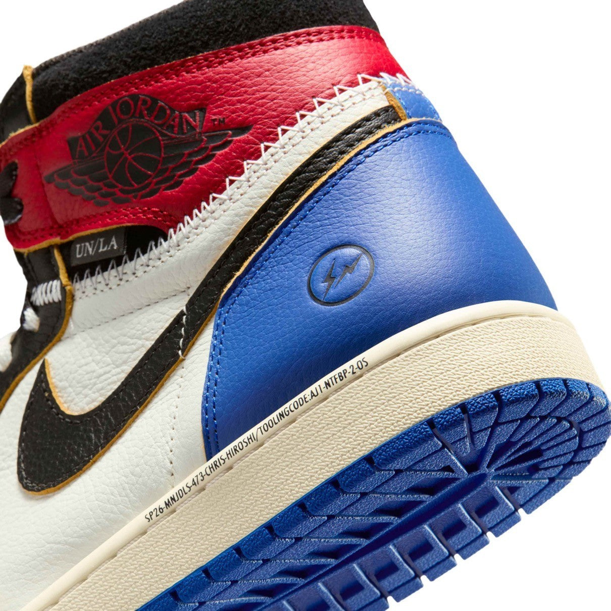 IO7847-002 fragment design UNION Nike Air Jordan 1 High OG Black Varsity (Men's)