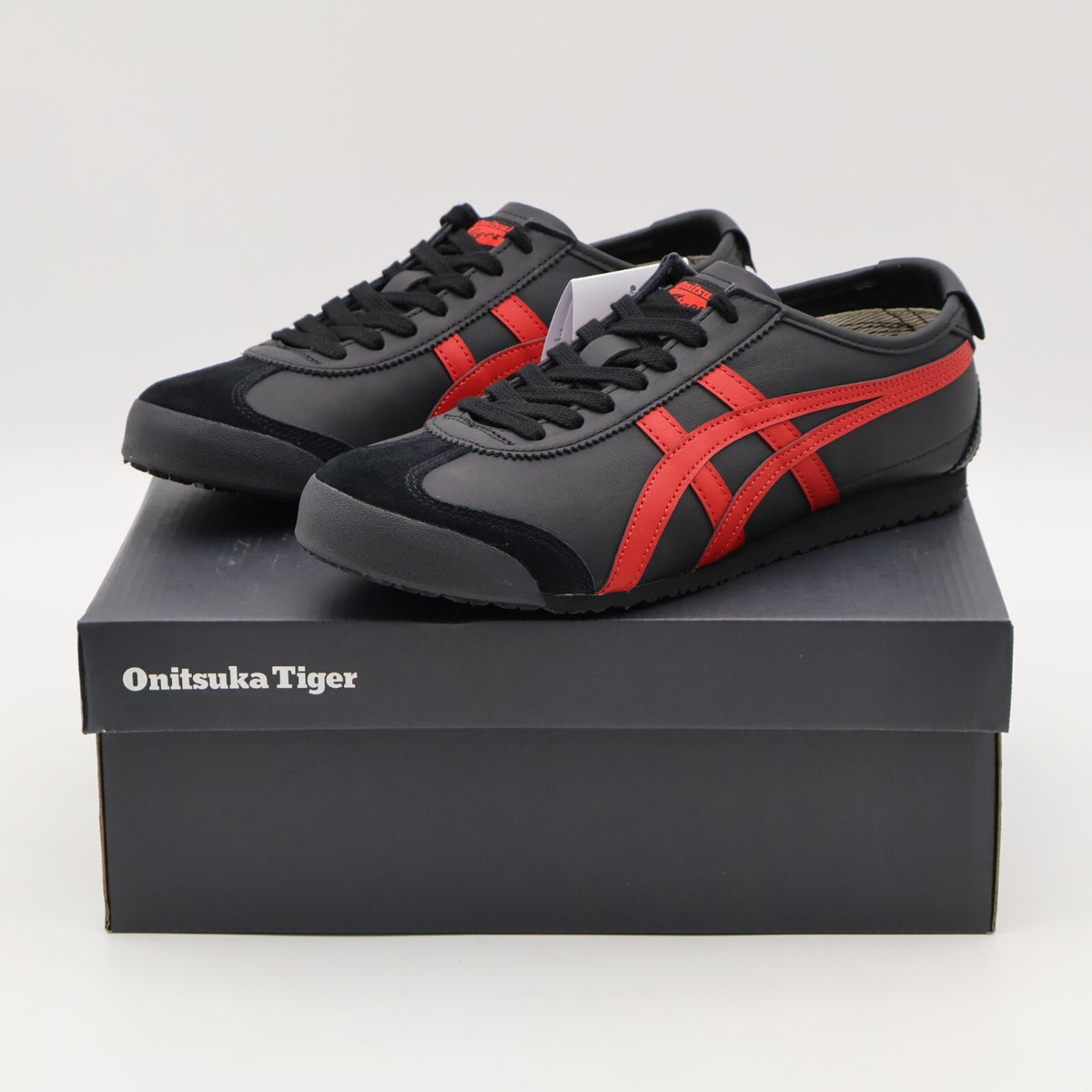 1183C102-004 Onitsuka Tiger Mexico 66 Black Classic Red (Men's)