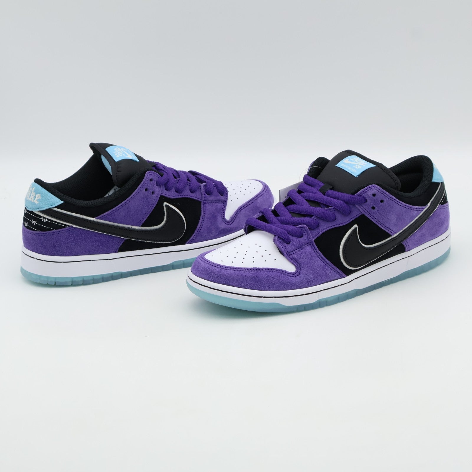 HJ0513-500 Hayley Wilson Nike SB Dunk Low Pro Black and Court Purple (Men's)