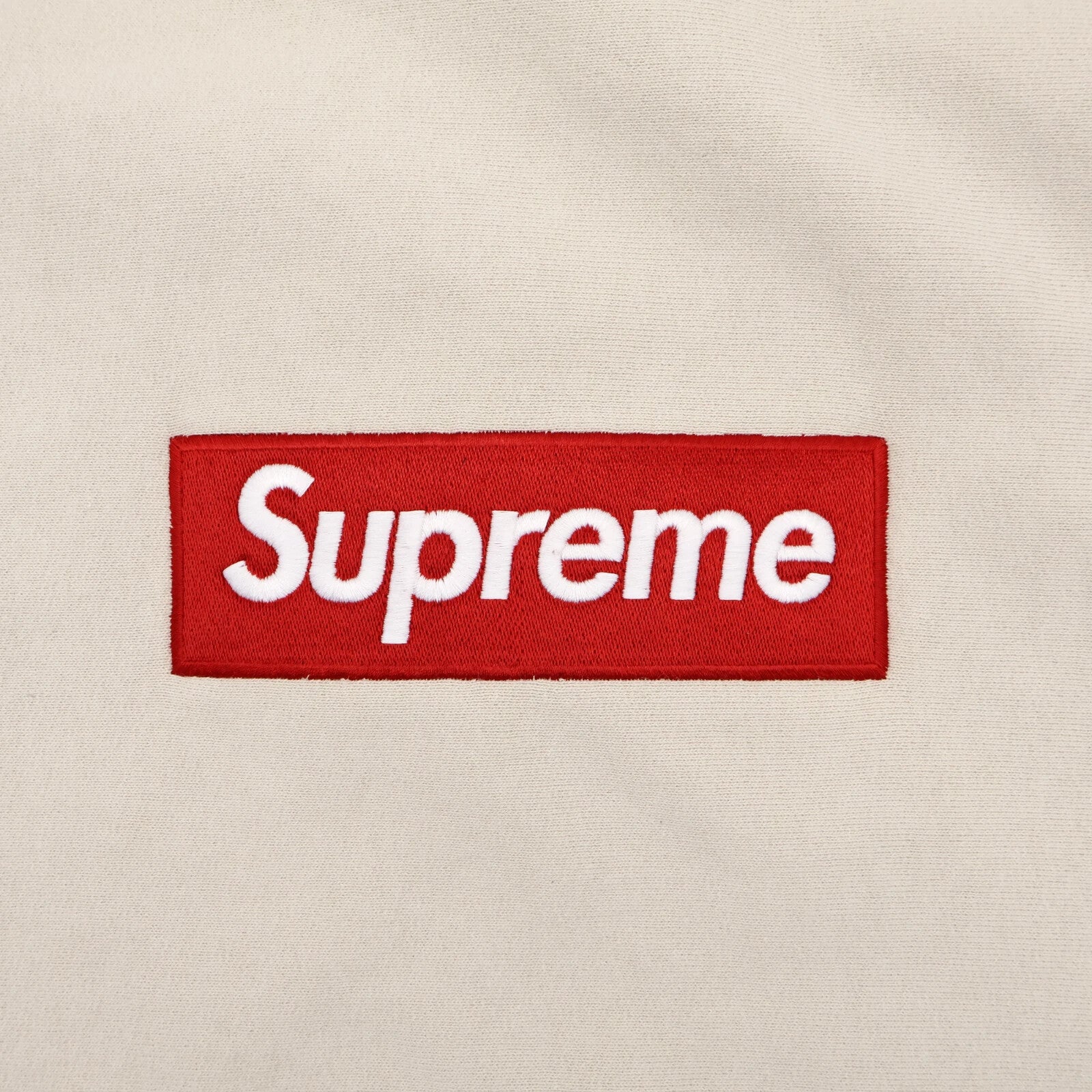 Supreme Box Logo Hooded Sweatshirt Stone Hoodie White 24FW