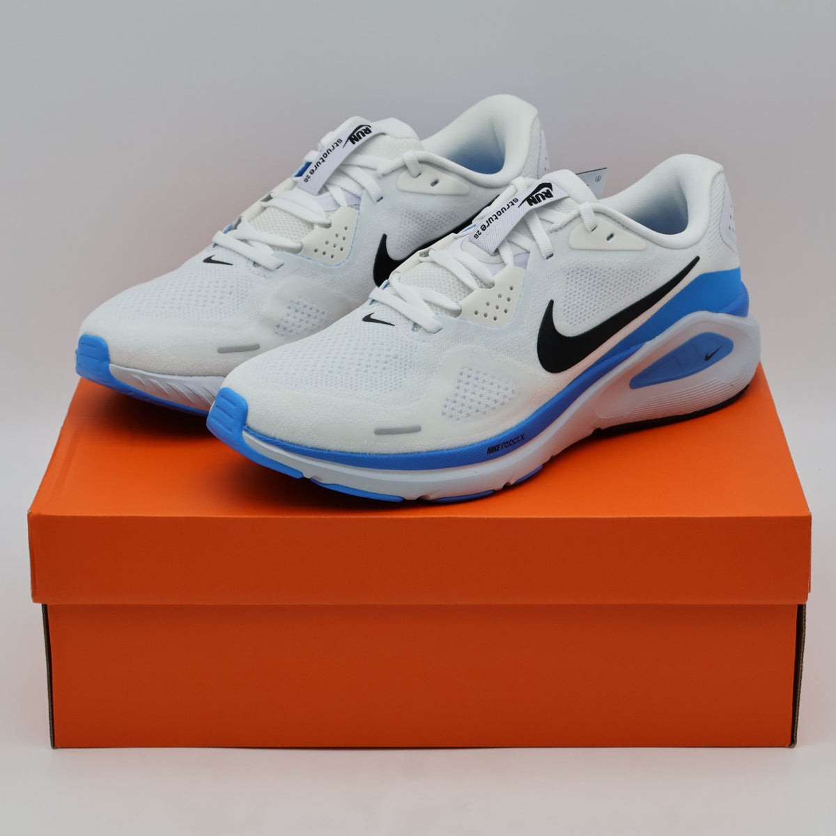 HJ1102-119 Nike Structure 26 White Blue Hero Pure Platinum Black (Men's)