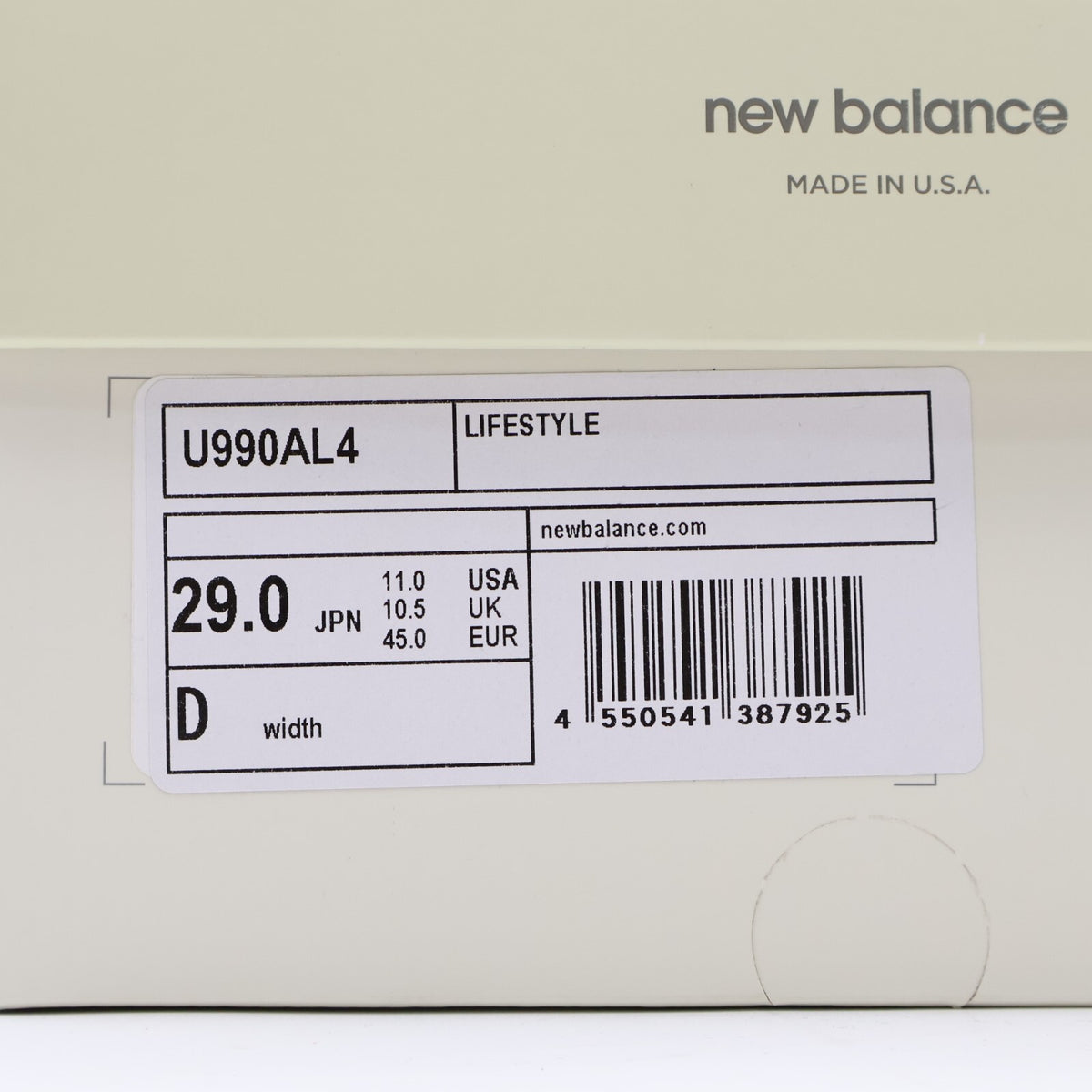 U990AL4 AURALEE New Balance 990V4 Dusty Blue (Men's)