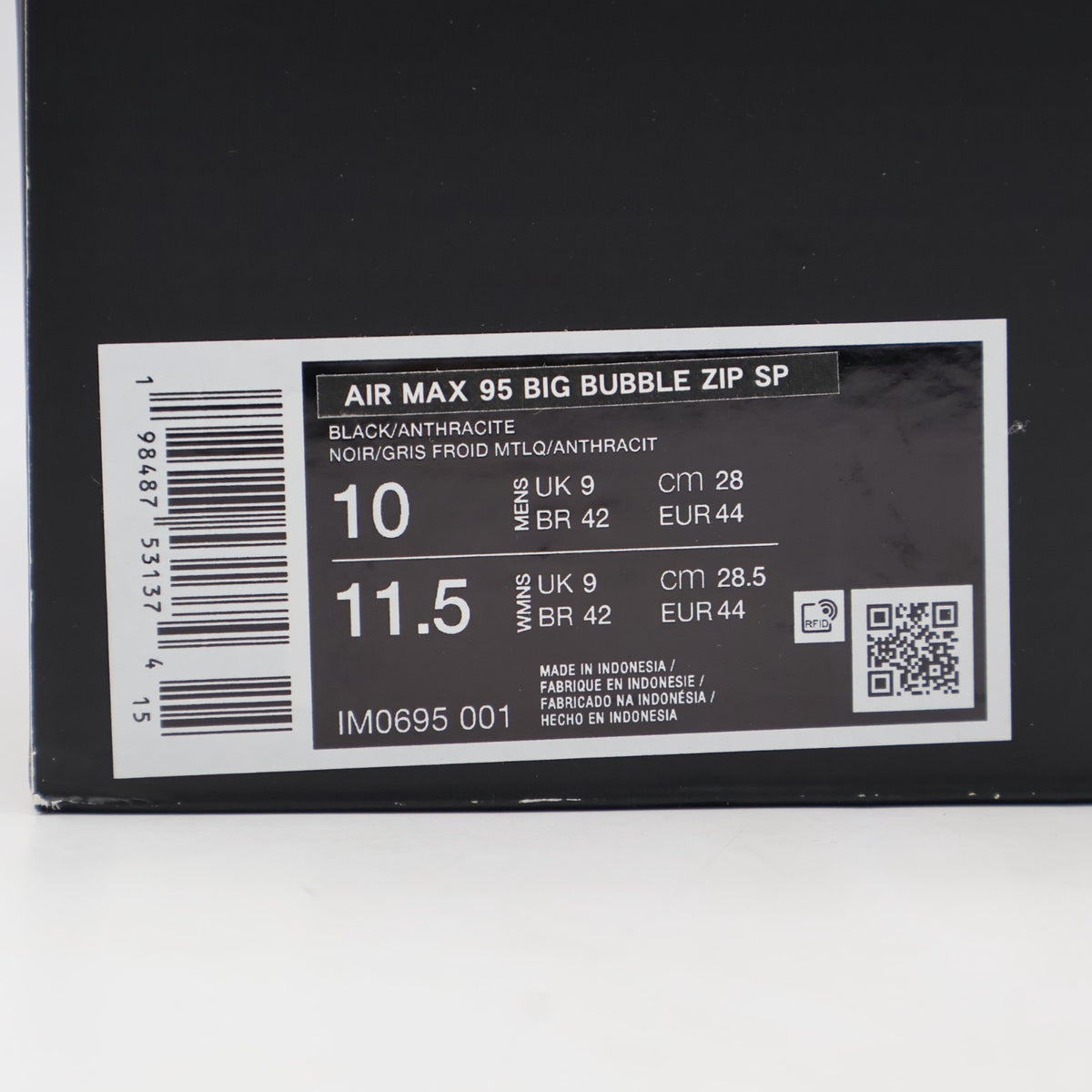 IM0695-001 Nike Air Max 95 Big Bubble Black (Men's)