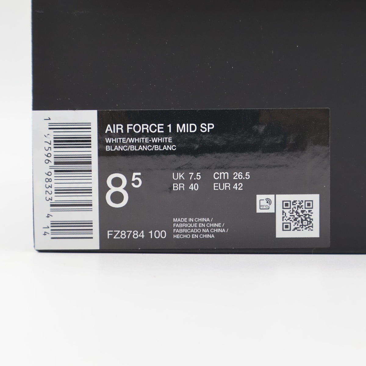 FZ8784-100 Supreme Nike Air Force 1 Mid White FW24 (Men's)