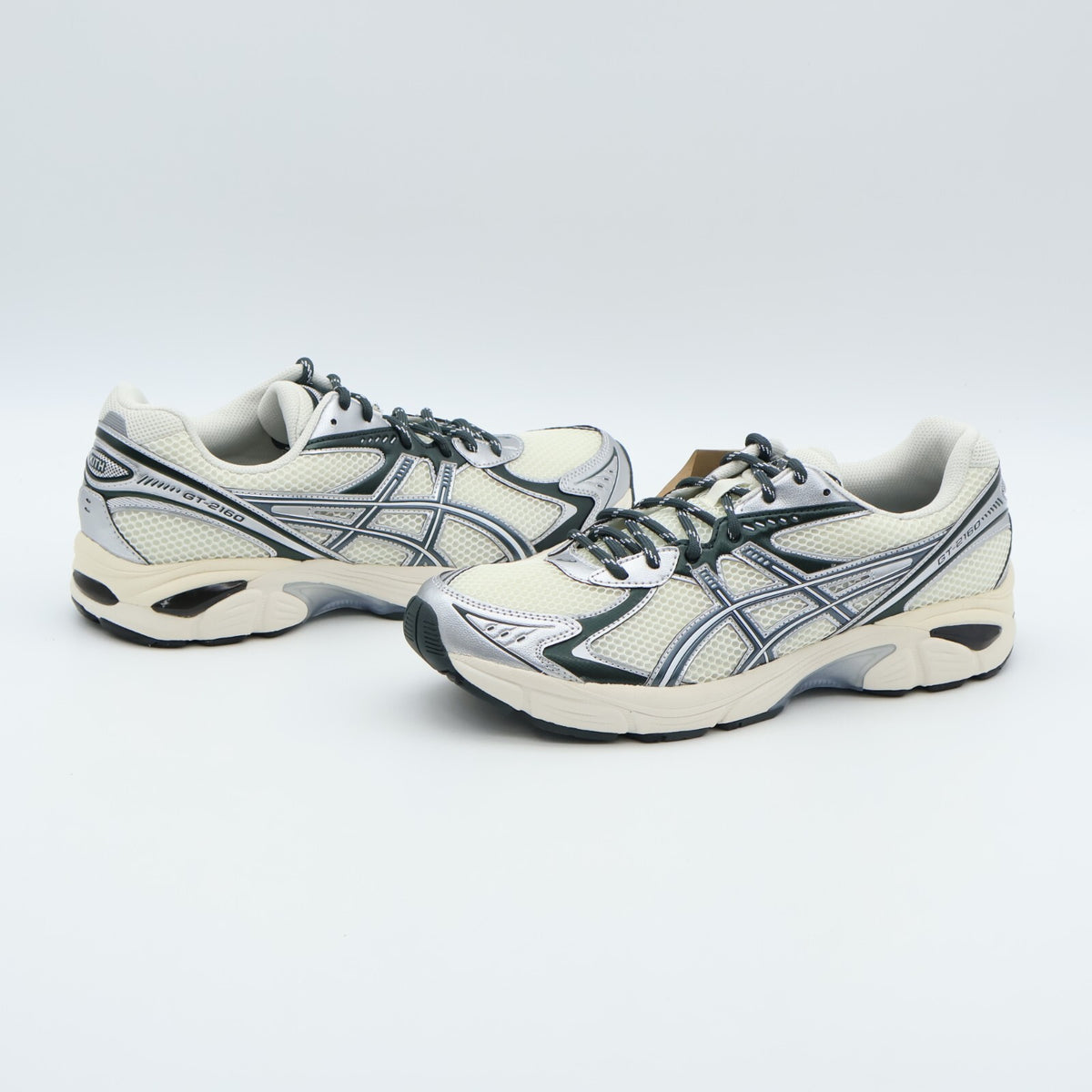 1203A567-100 KITH Asics Vintage Tech GT-2160 Cream Scarab Silver White (Men's)