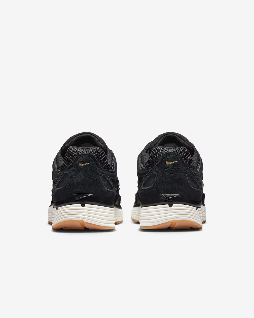 HF0015-001 Nike P-6000 Suede Black Metallic Gold Grain Sail Black (Men's)