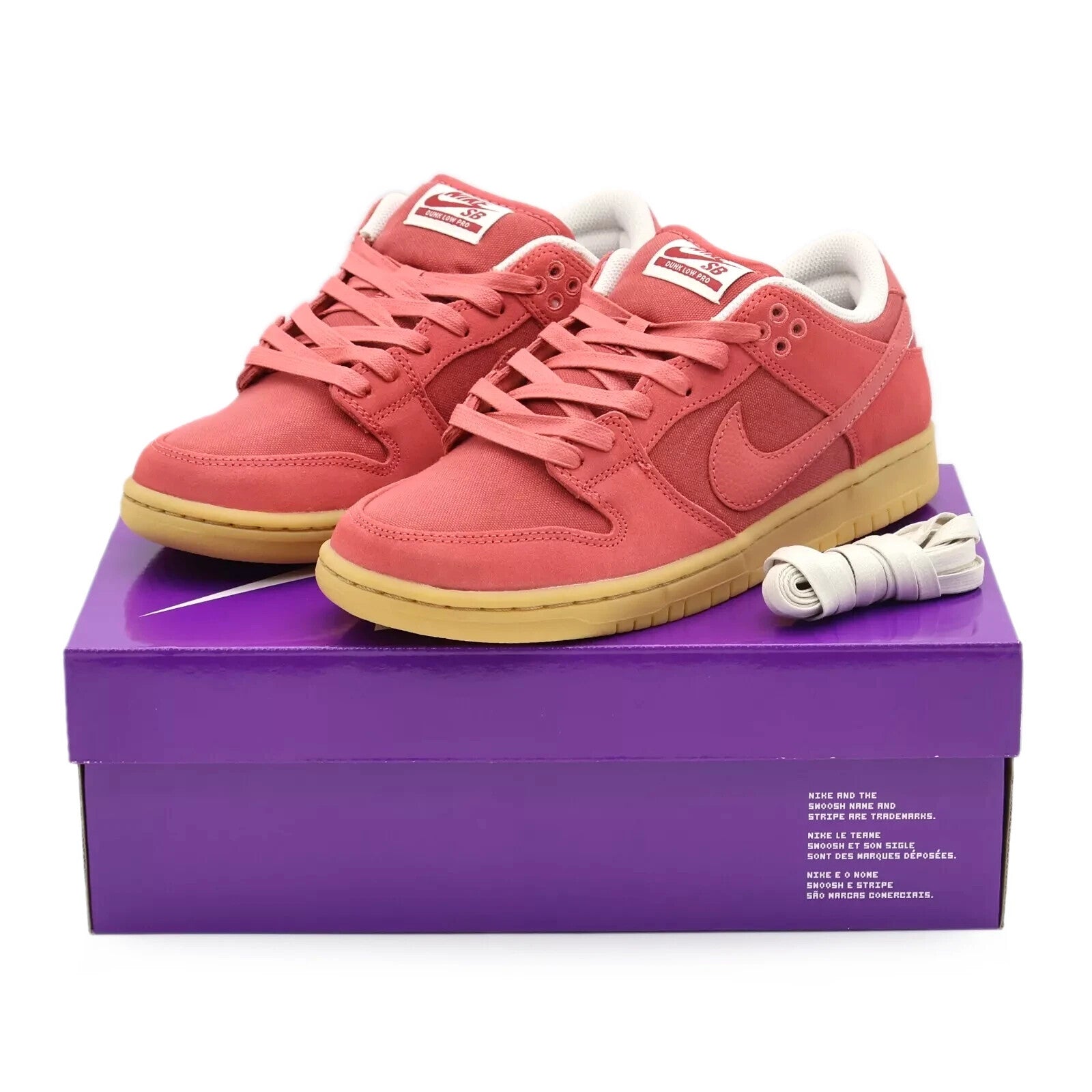 DV5429-600 Nike Dunk Low SB Adobe Red Gum Light Brown Pink Phantom Beige (Men's)