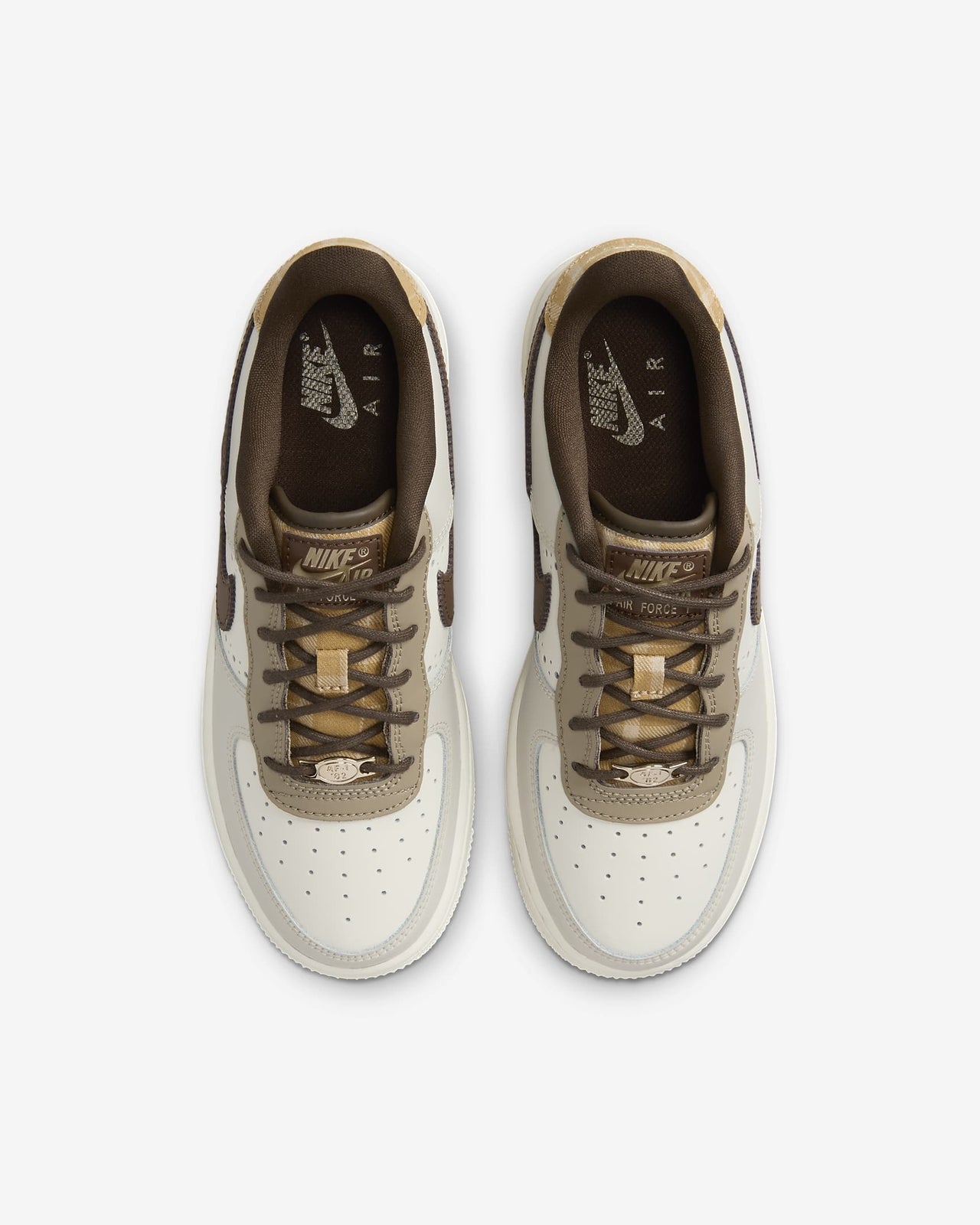 FV3702-121 Nike GS Air Force 1 LV8 Sail Khaki Cocoa Wow