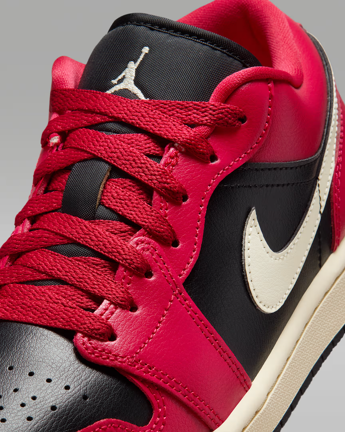 DC0774-605 Air Jordan 1 Low Mystic Hibiscus Black Coconut Milk (Women's)